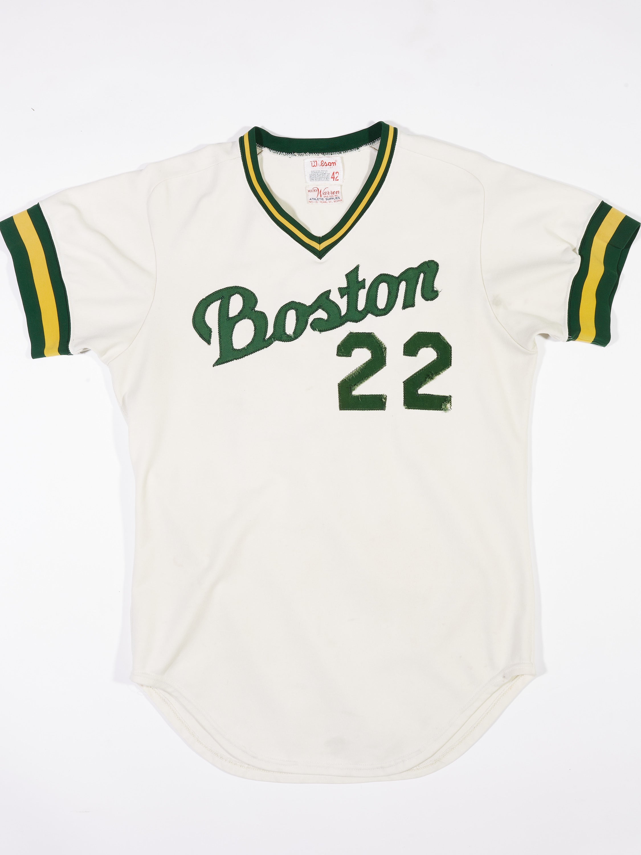 60's Vintage Wilson Authentic Boston Jersey in a vintage style from thrift store Twise Studio