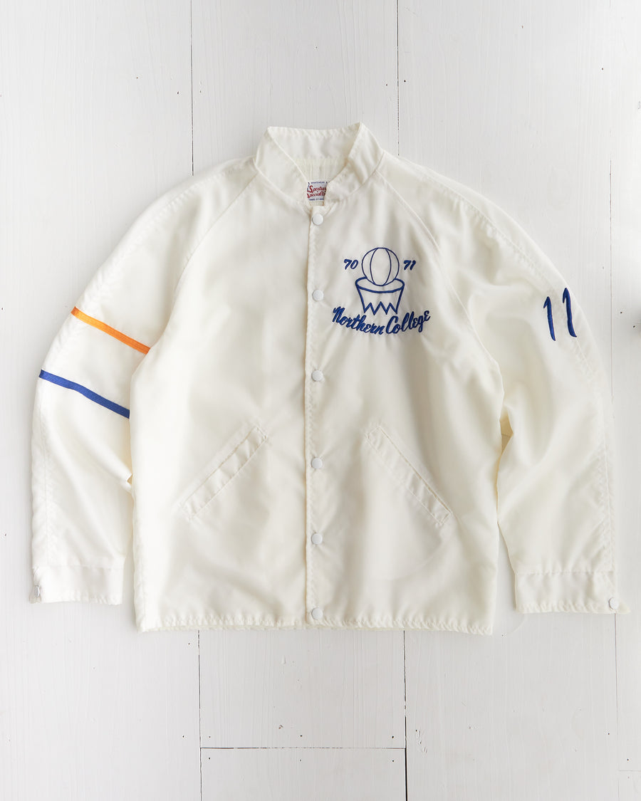 1970 Northern College White Coach Jacket