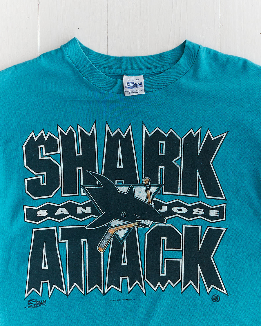 1991 San Jose Shark NHL Turquoise T-shirt