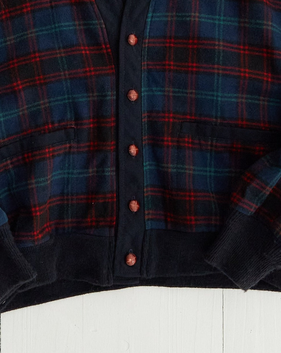 Vintage Pendleton Virgin Wool Plaid Cardigan