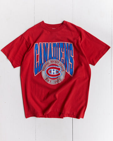 1990 Montreal Canadiens Red T-shirt