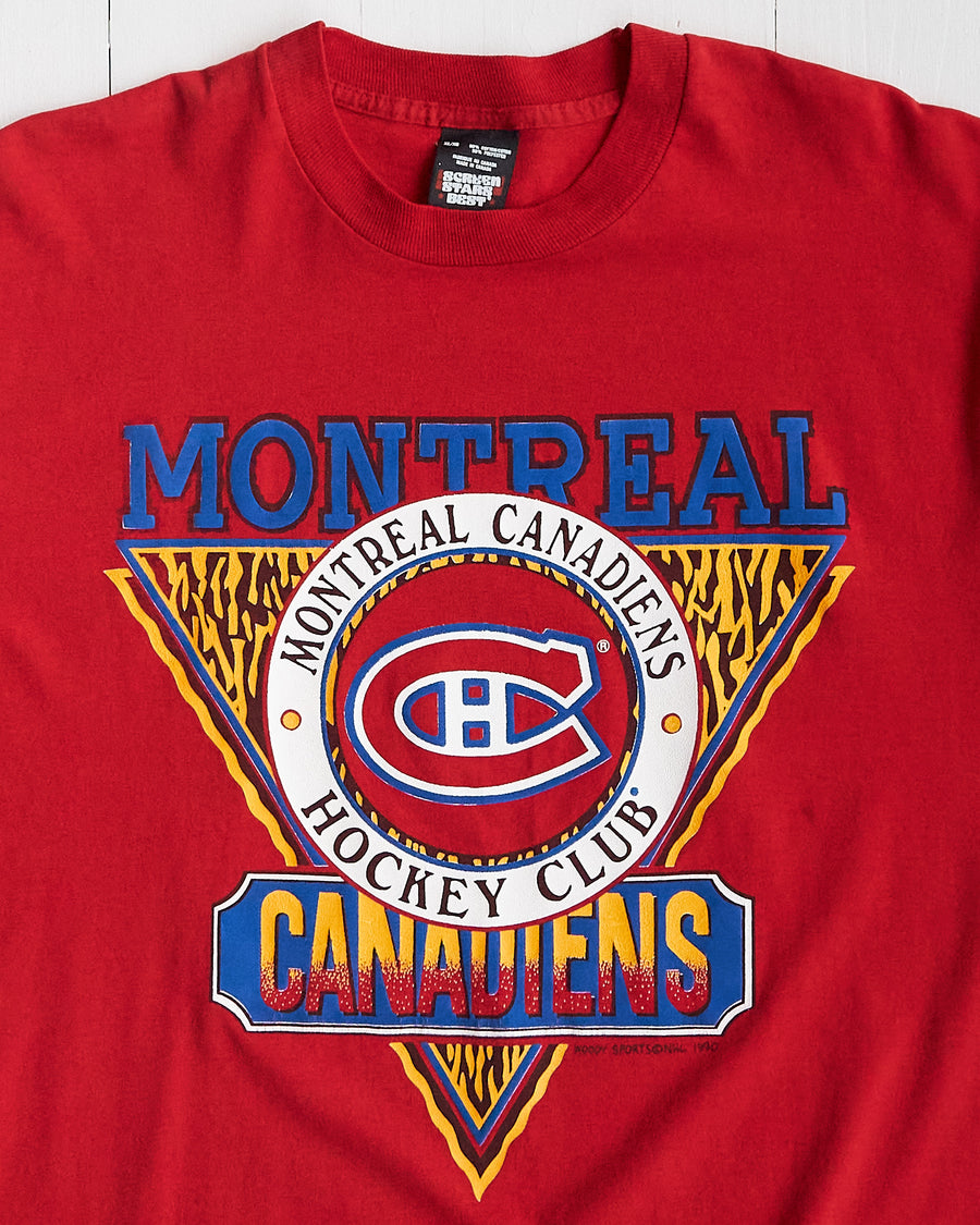 1990 Montreal Canadiens Red T-shirt