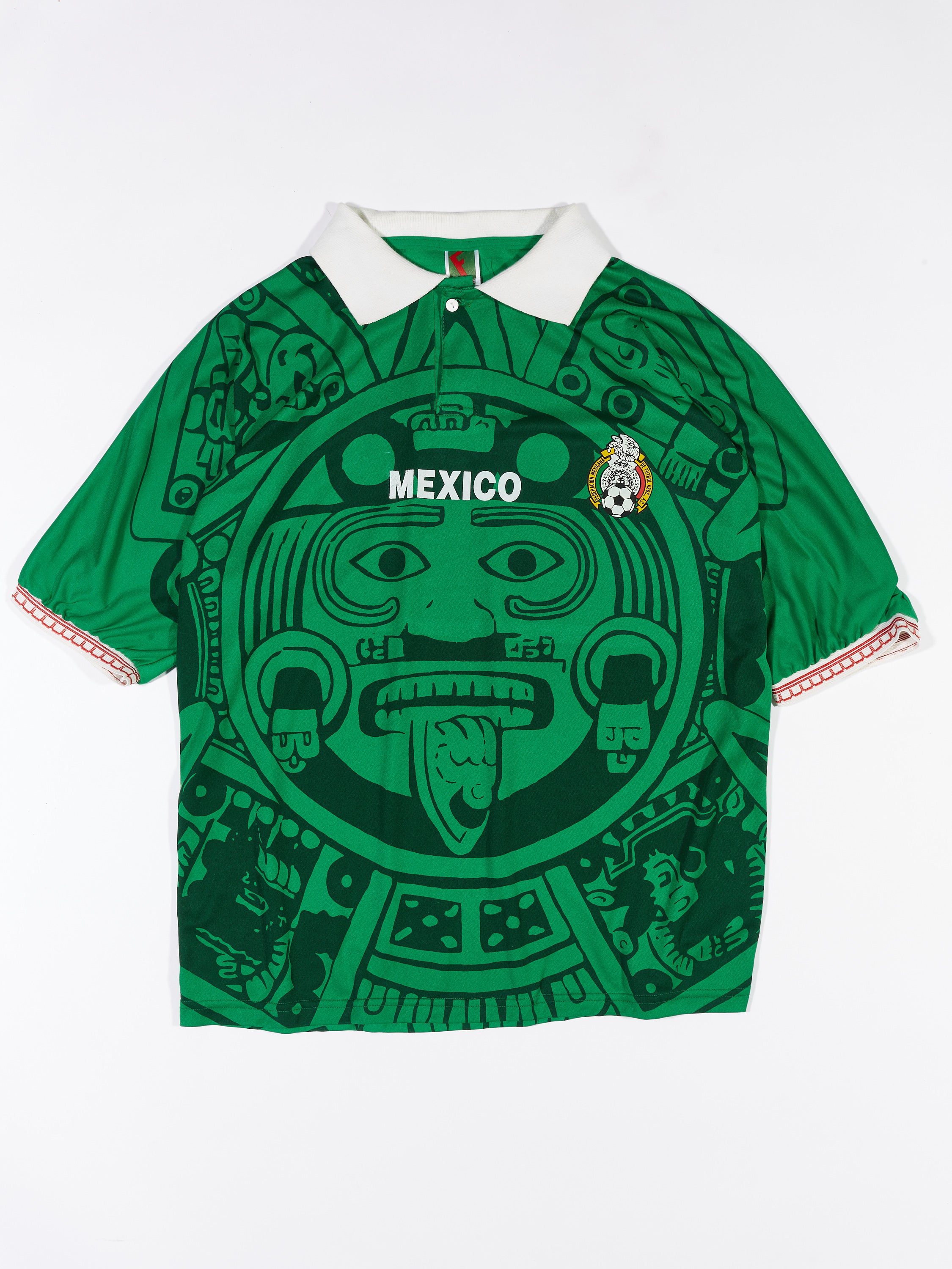 Late 90's Mexico World Cup Soccer Jersey in a vintage style from thrift store Twise Studio