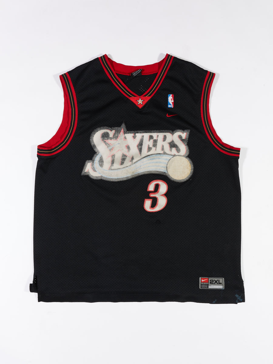 Vintage Nike Allen Iverson Philadelphia Sixers Jersey in a vintage style from thrift store Twise Studio