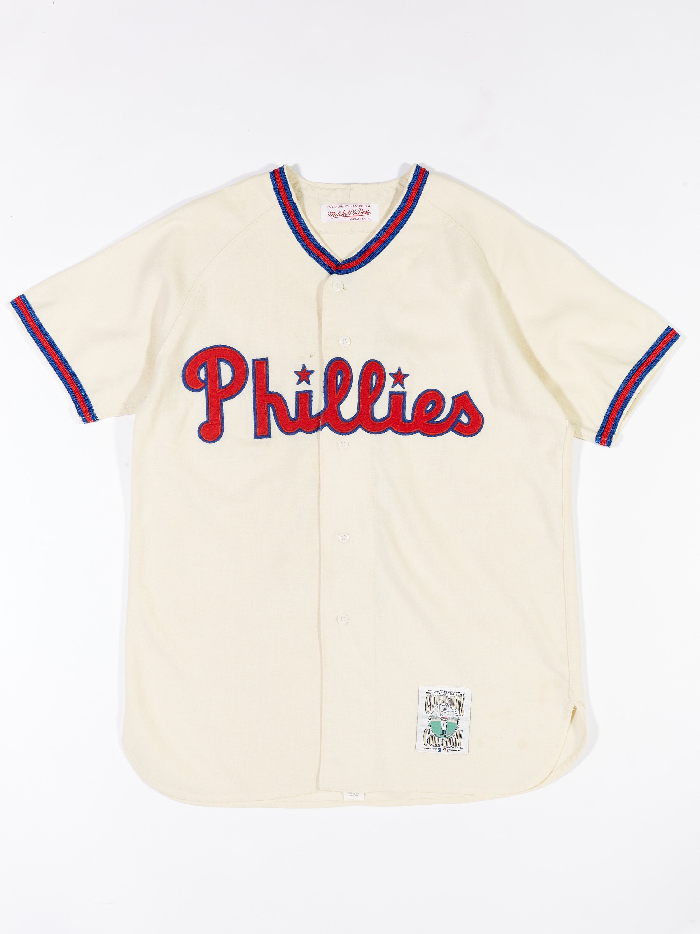 Vintage Authentic Mitchell & Ness Phillies Richie Ashburn Jersey in a vintage style from thrift store Twise Studio
