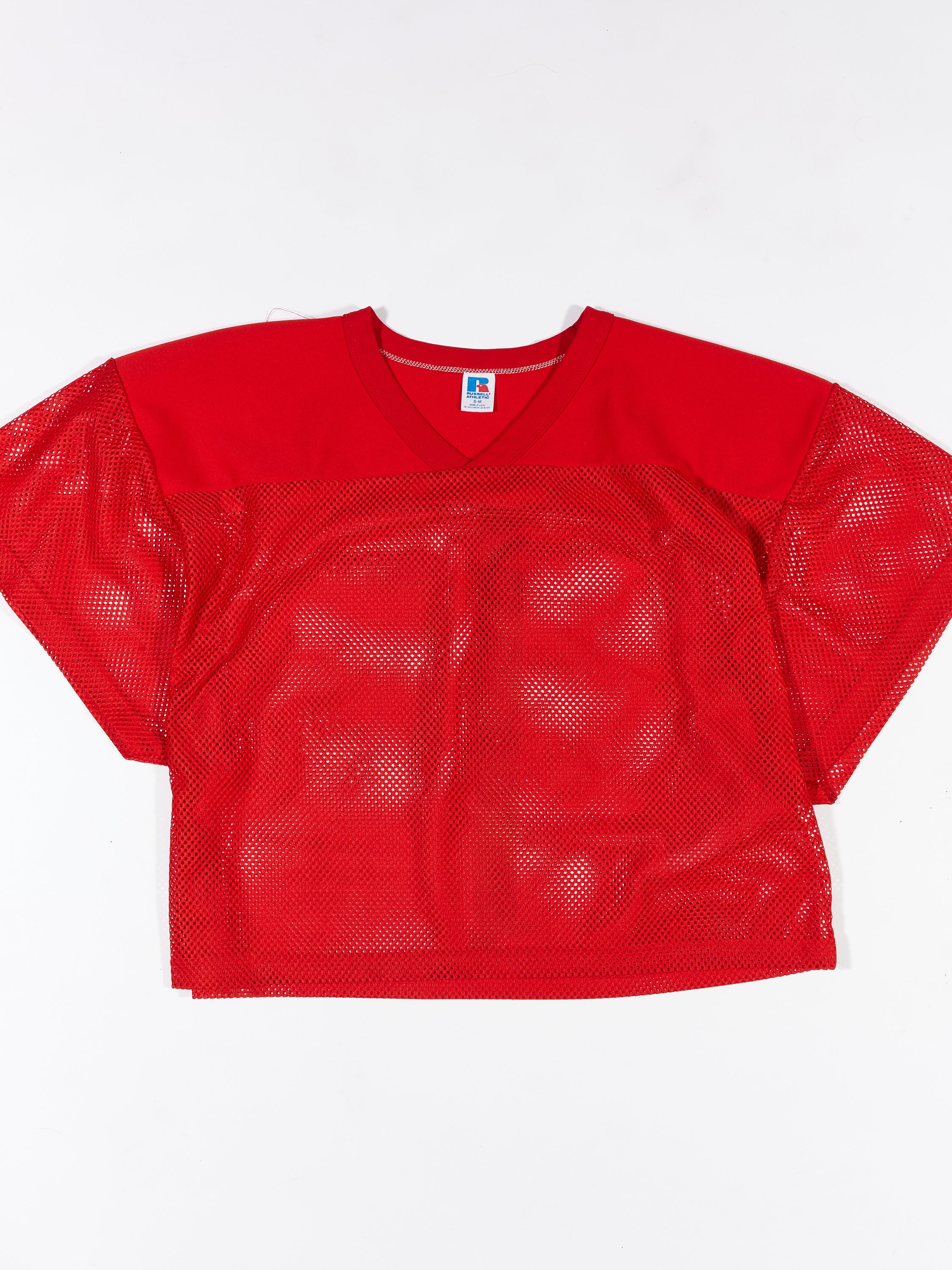 Red Cropped Number 56 Jersey in a vintage style from thrift store Twise Studio