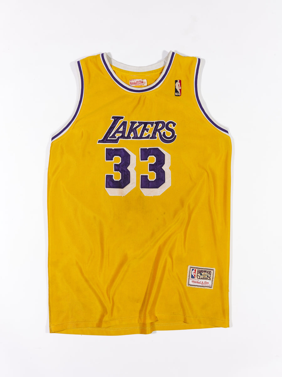 Vintage Kareem Abdul Jabbar Los Angeles Lakers Jersey in a vintage style from thrift store Twise Studio