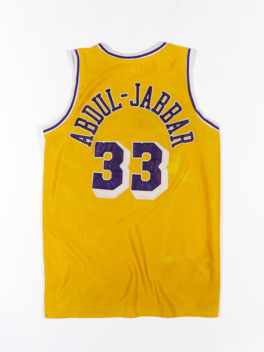 Vintage Kareem Abdul Jabbar Los Angeles Lakers Jersey in a vintage style from thrift store Twise Studio