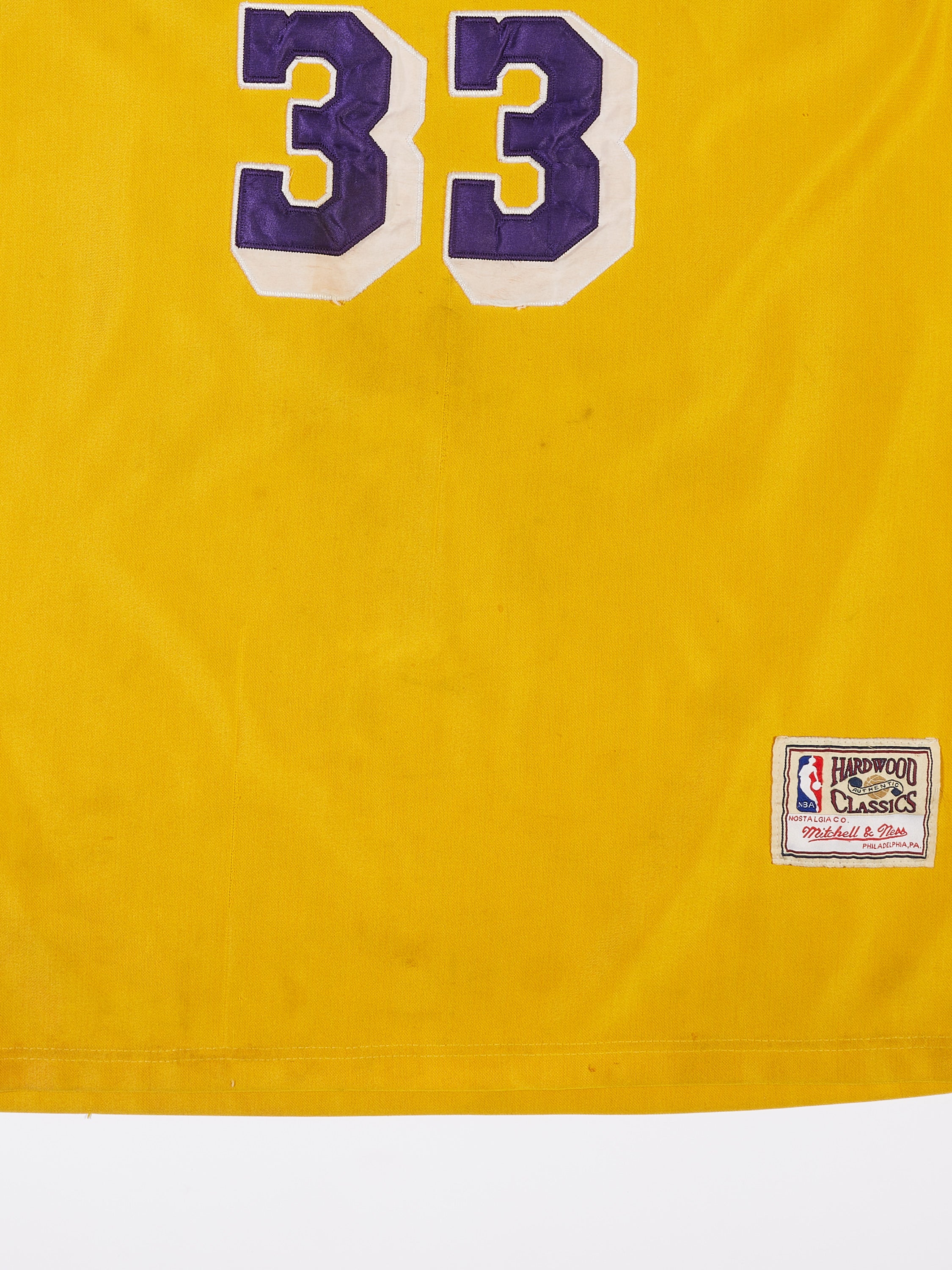 Vintage Kareem Abdul Jabbar Los Angeles Lakers Jersey in a vintage style from thrift store Twise Studio