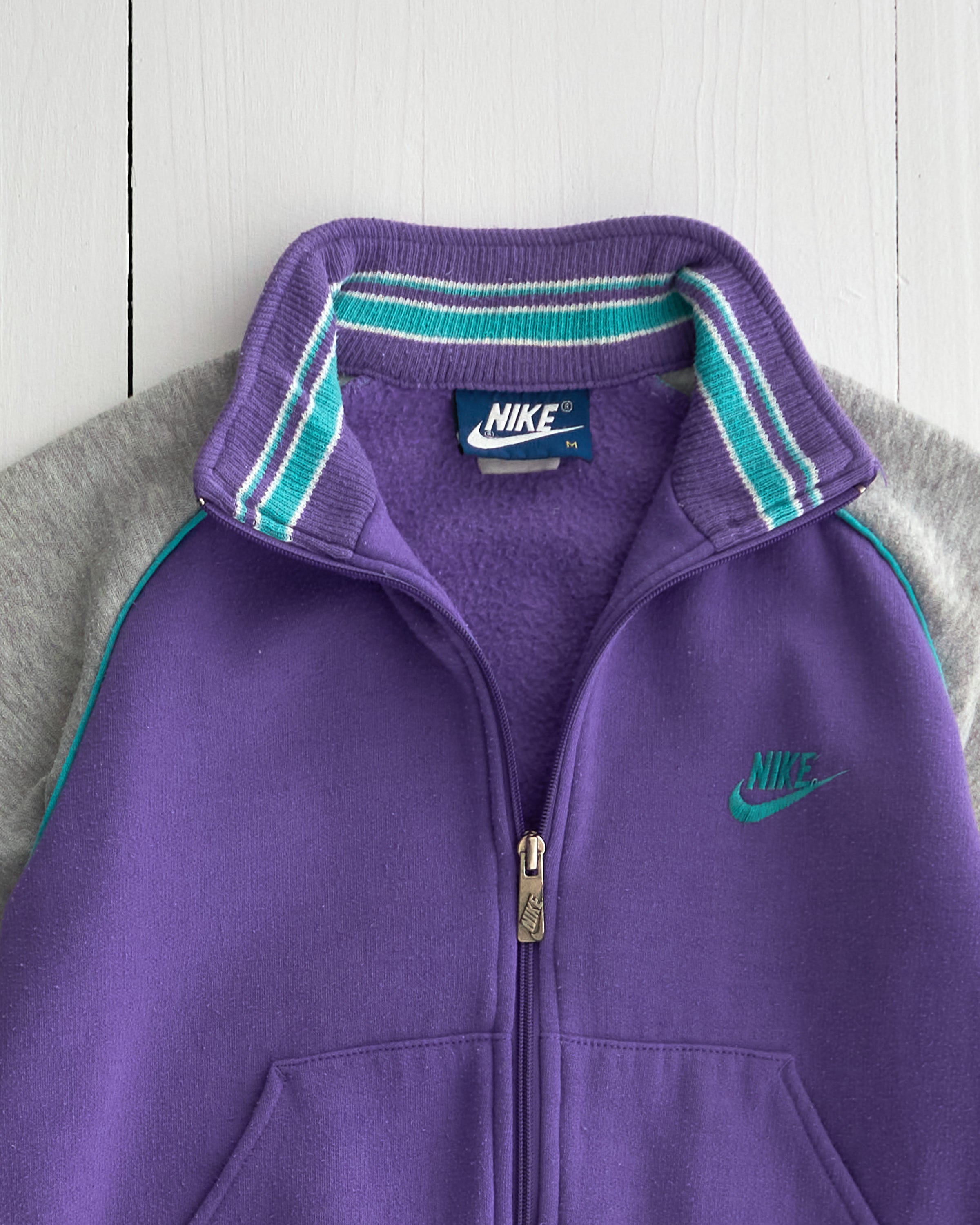 Veste de sport à zip intégral Nike Vintage – Violet et Gris