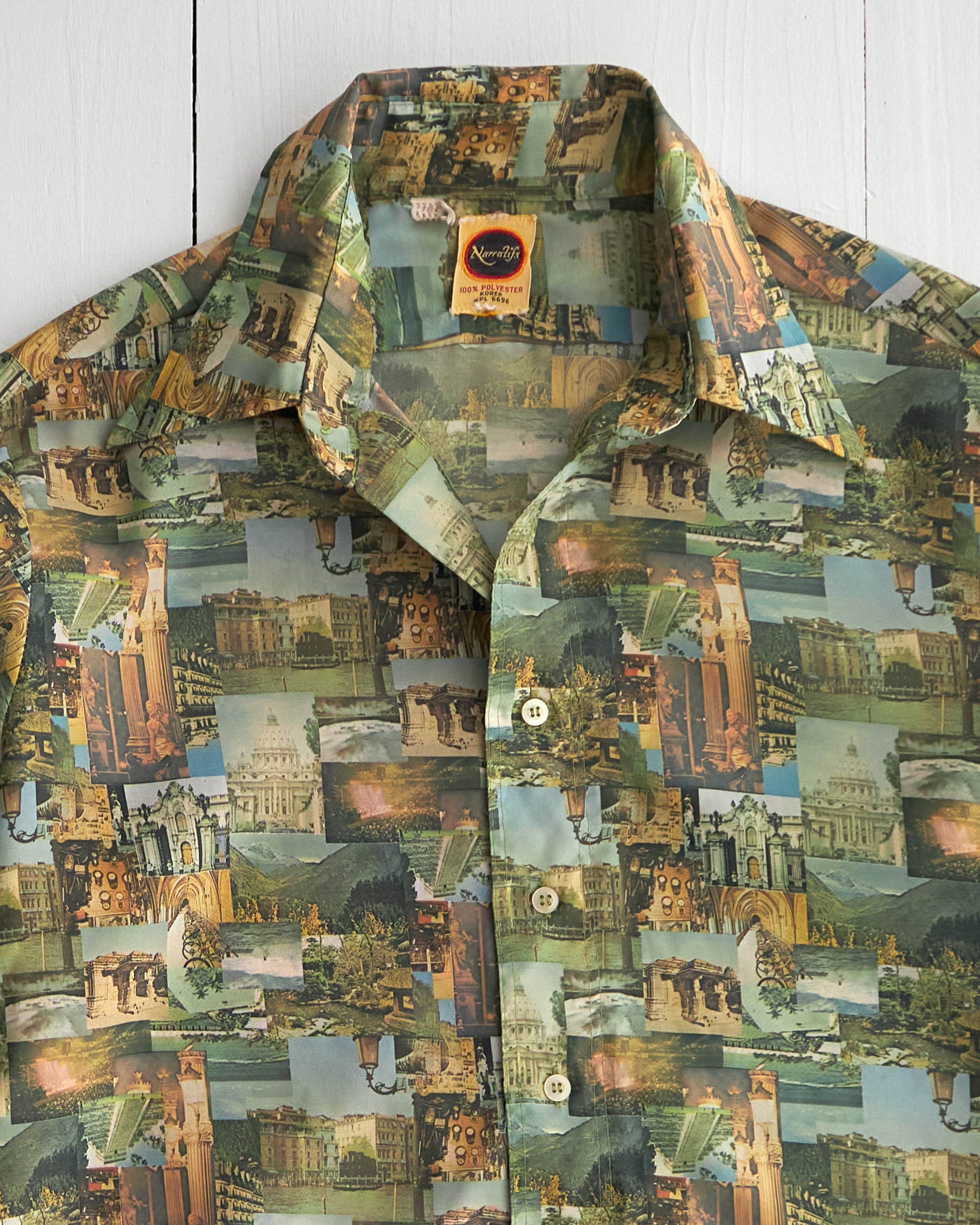 Vintage Narratifs Photo Collage Button-Up Shirt