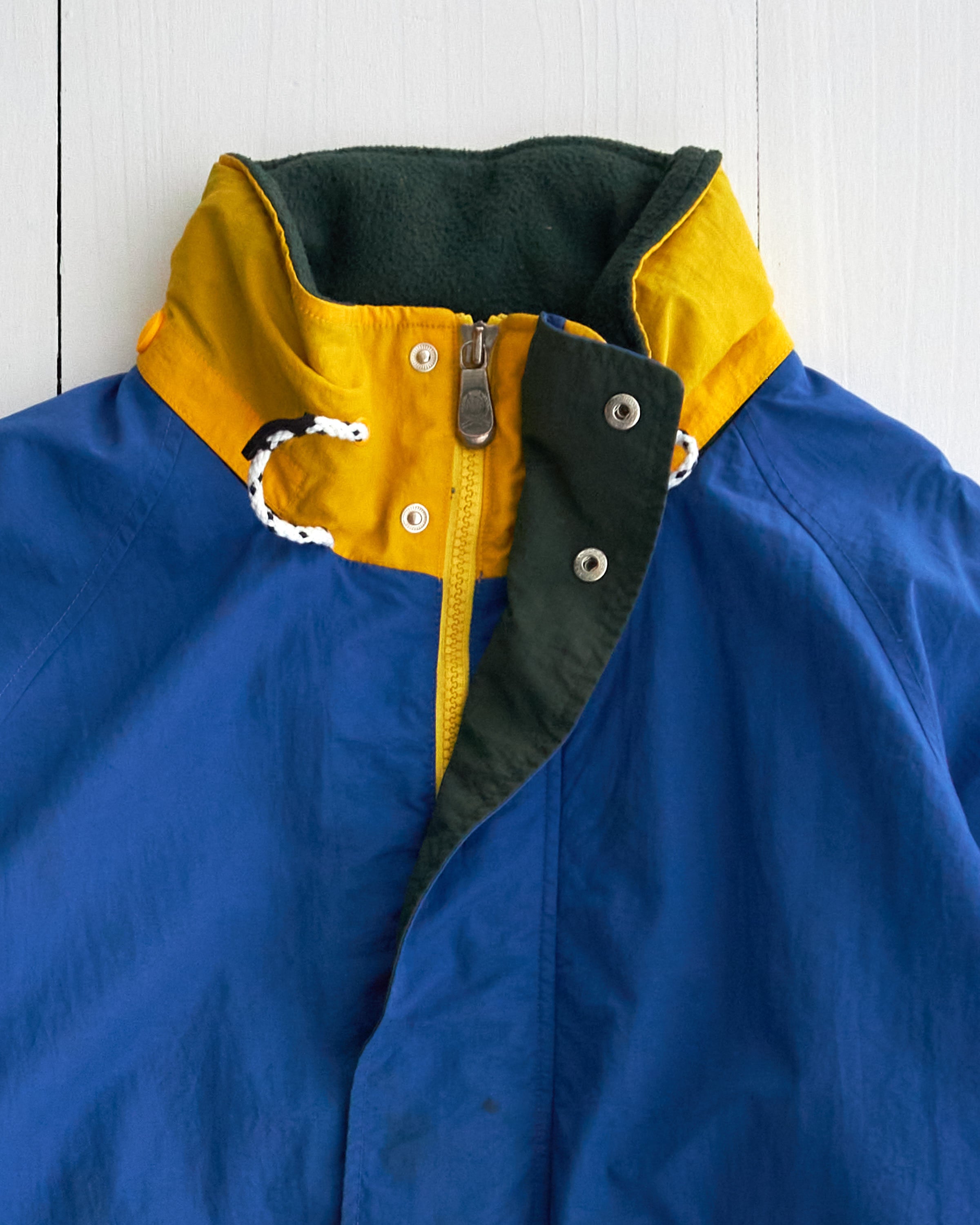 Veste Nautique Tommy Hilfiger des Années 90 Bleu Jaune