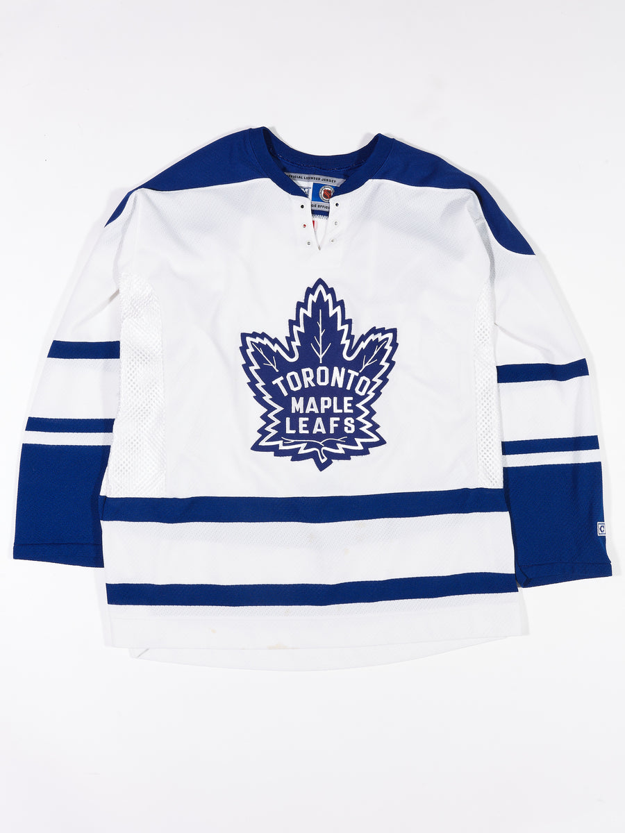 Vintage Toronto Maple Leafs CCM Hockey Jersey in a vintage style from thrift store Twise Studio