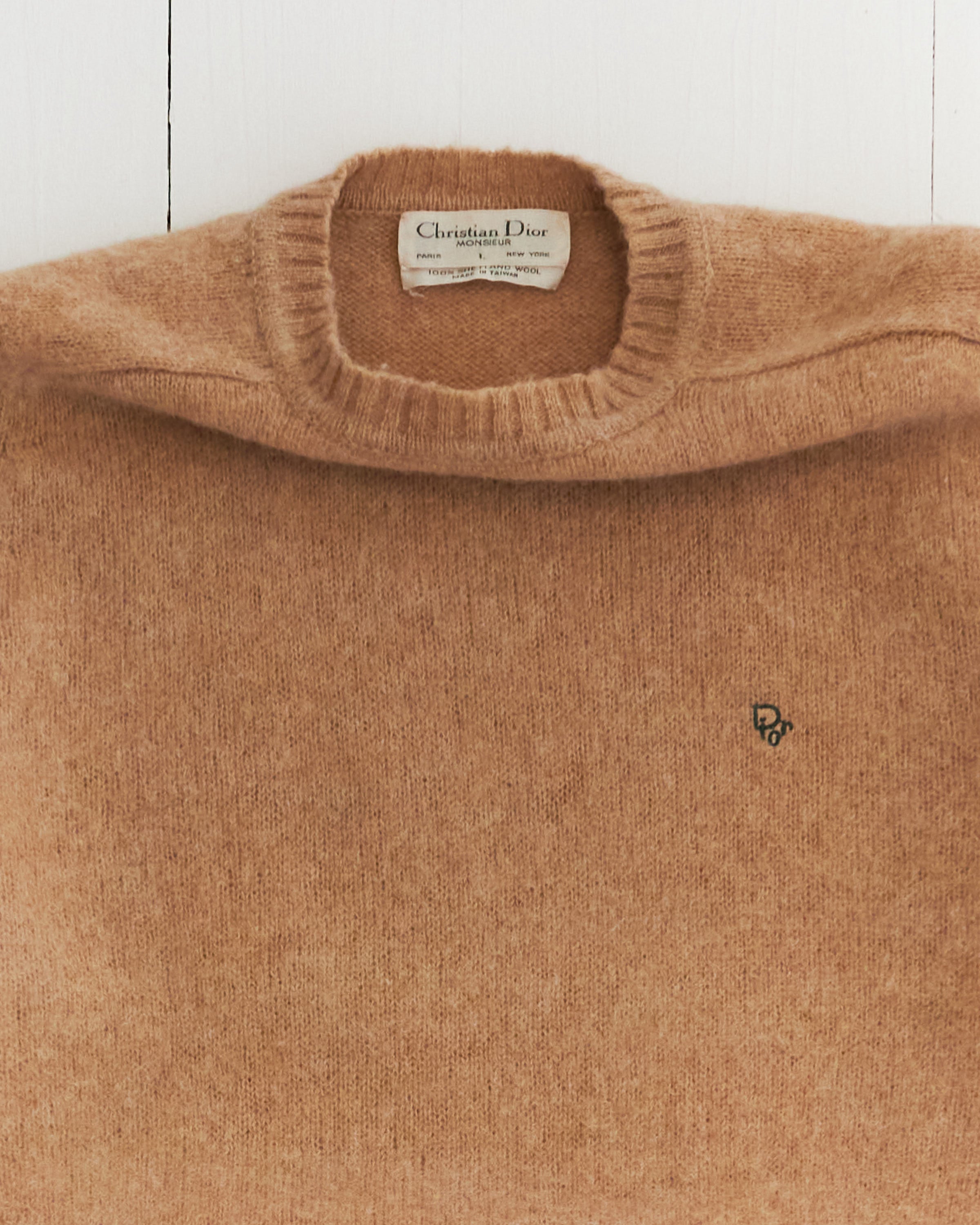1980-90’s Christian Dior Camel Shetland Wool Sweater