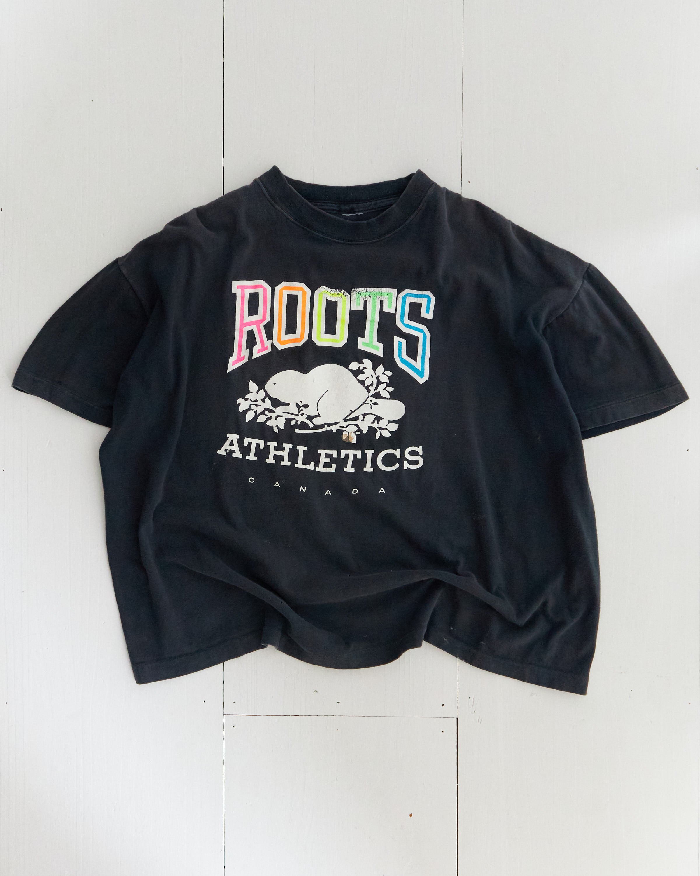 1990's Roots Athletics Canada Faded Boxy T-Shirt