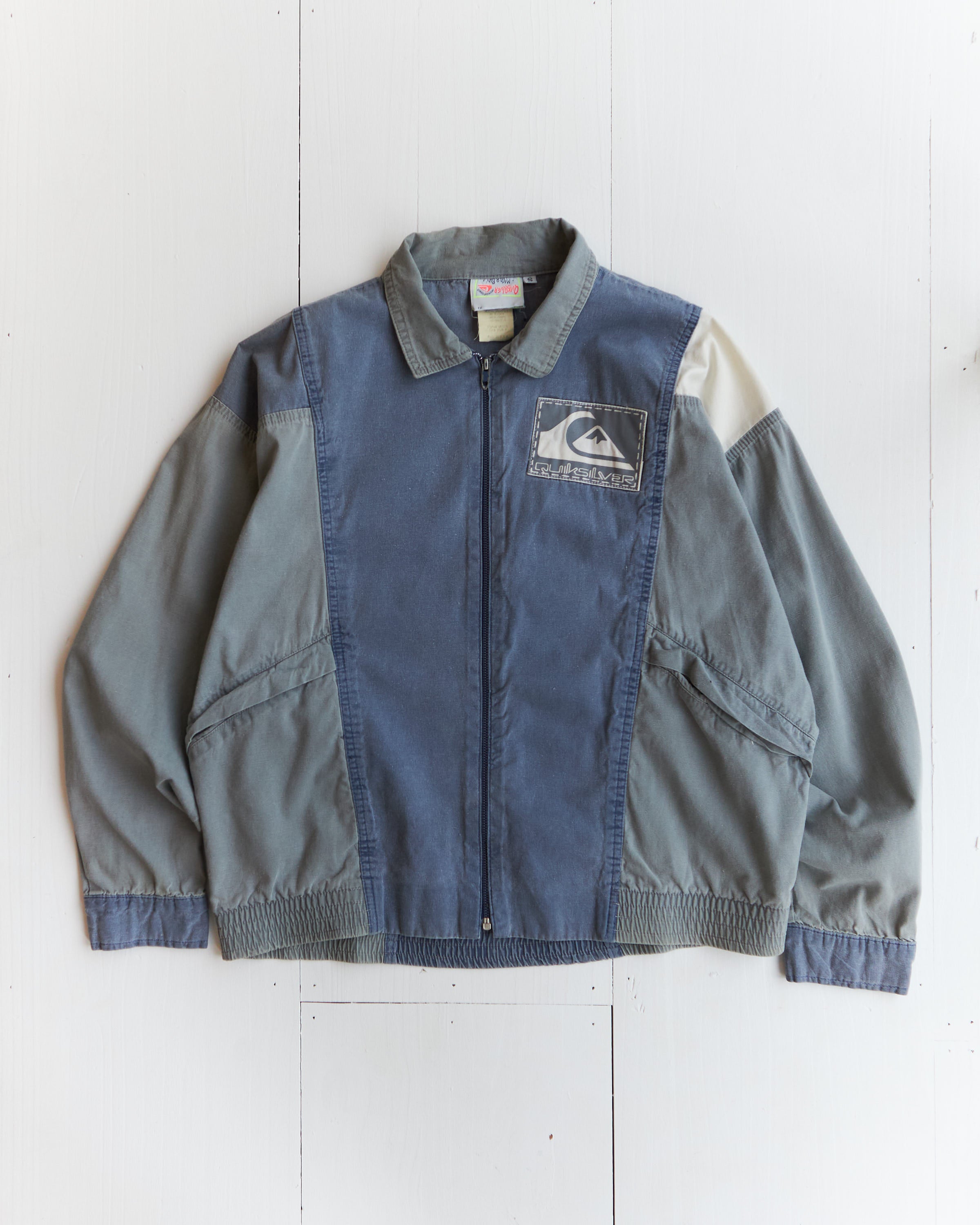 Veste zippée vintage Quiksilver – Veste de surf à blocs de couleur