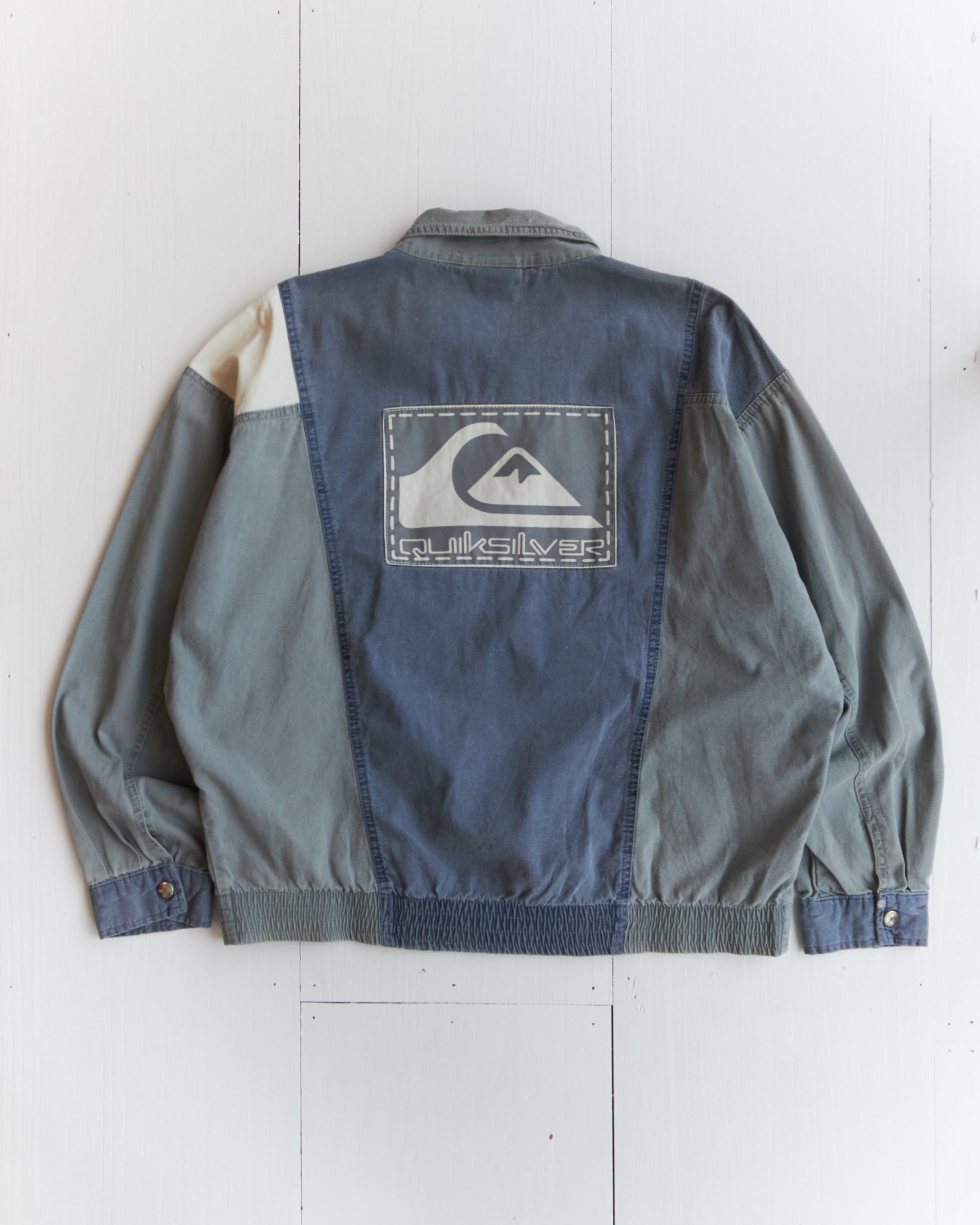 Veste zippée vintage Quiksilver – Veste de surf à blocs de couleur