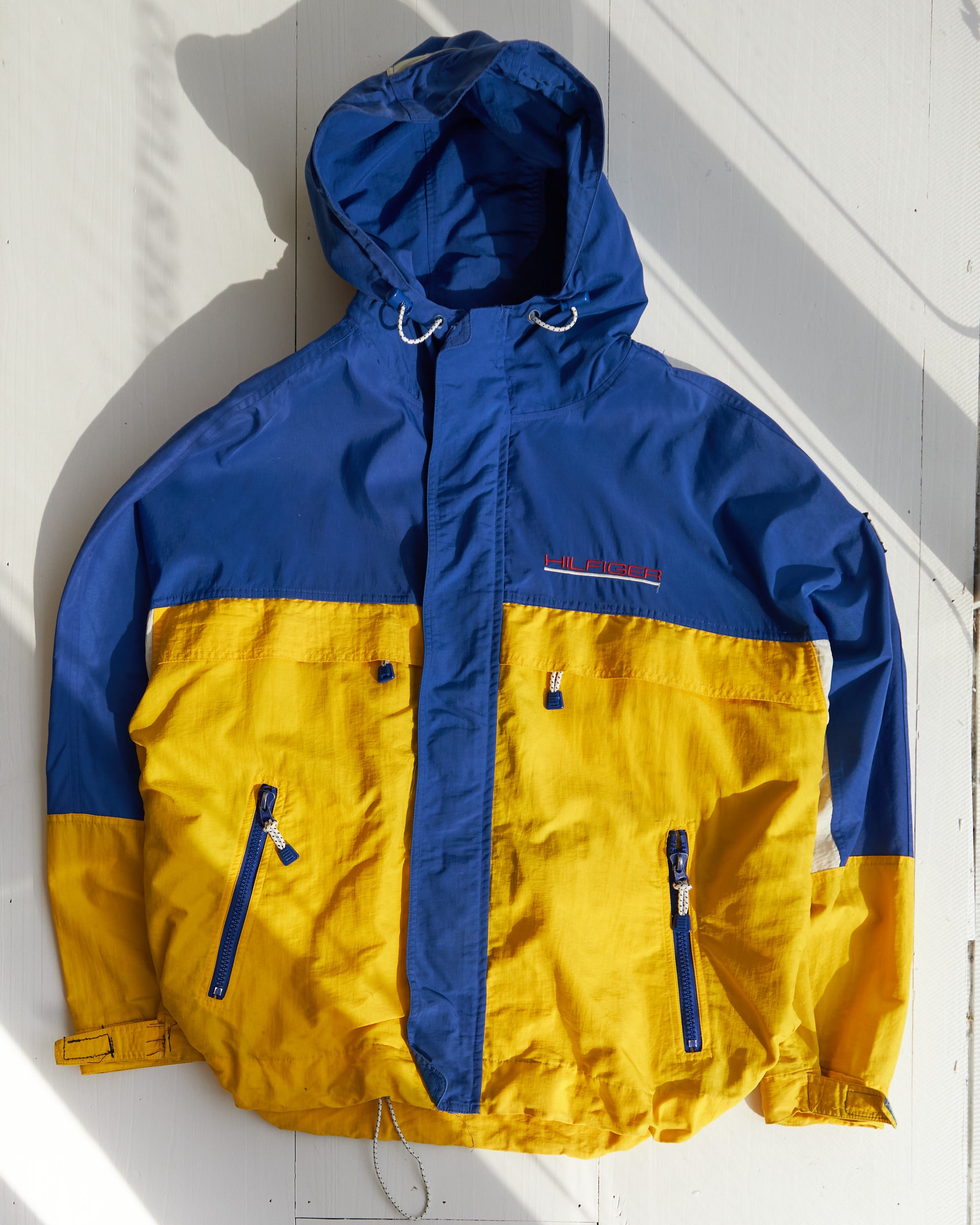 Blue and yellow Tommy Hilfiger windbreacker Jacket