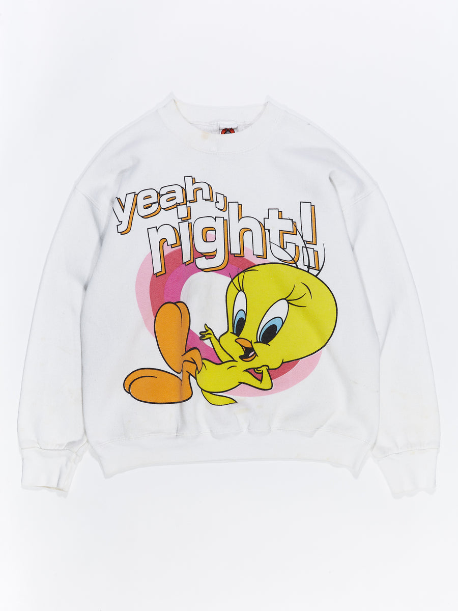 1997 Tweety Bird "yeah right!" Crewneck