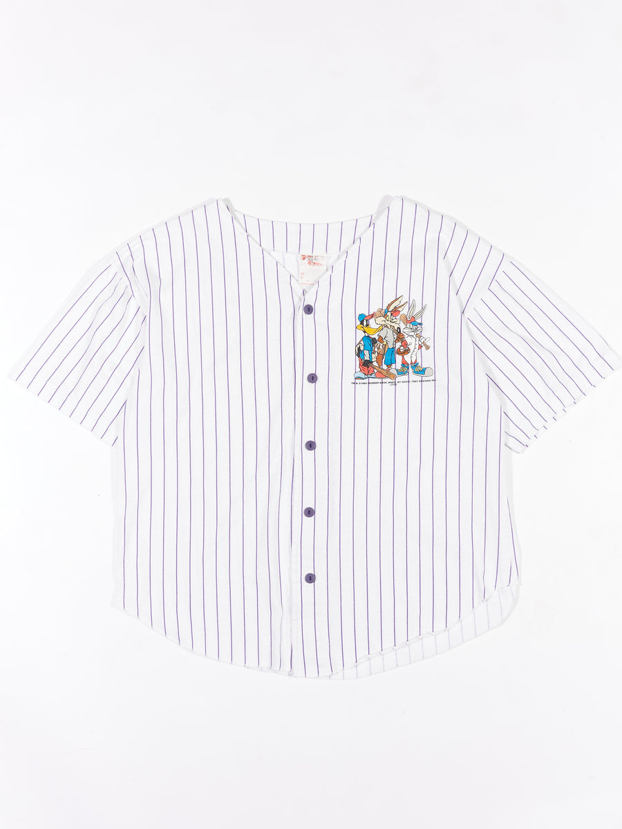 90's Warner Bros Looney Tunes Jersey By Novel Teez in a vintage style from thrift store Twise Studio