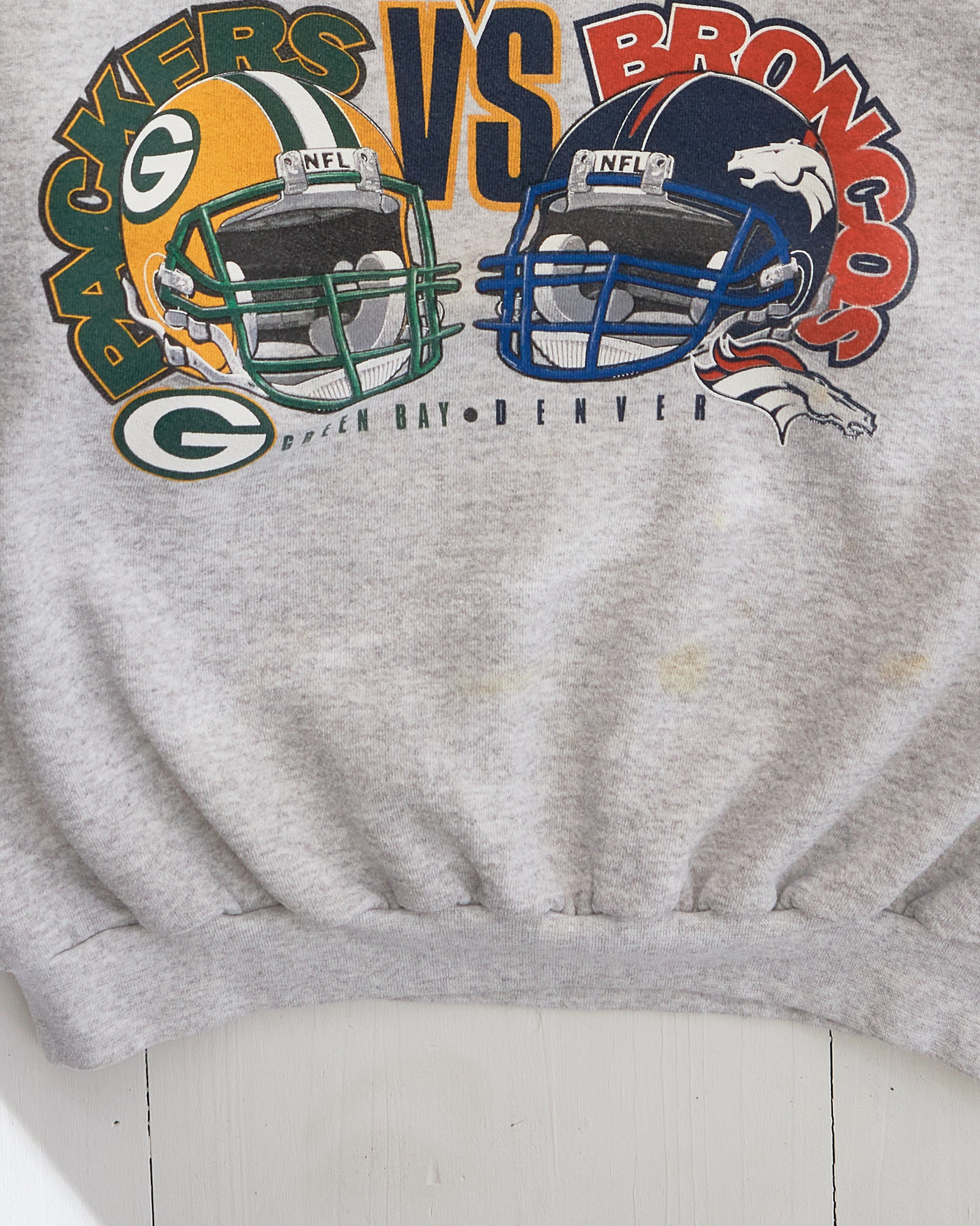 1998 Super Bowl XXXll Packers VS Broncos Crewneck