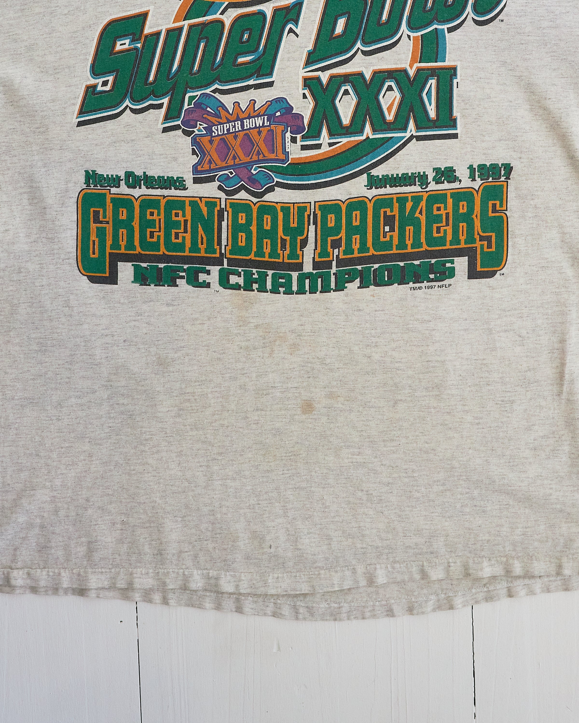 1997 Super Bowl XXXl Green Bay Packers Champions T-Shirt