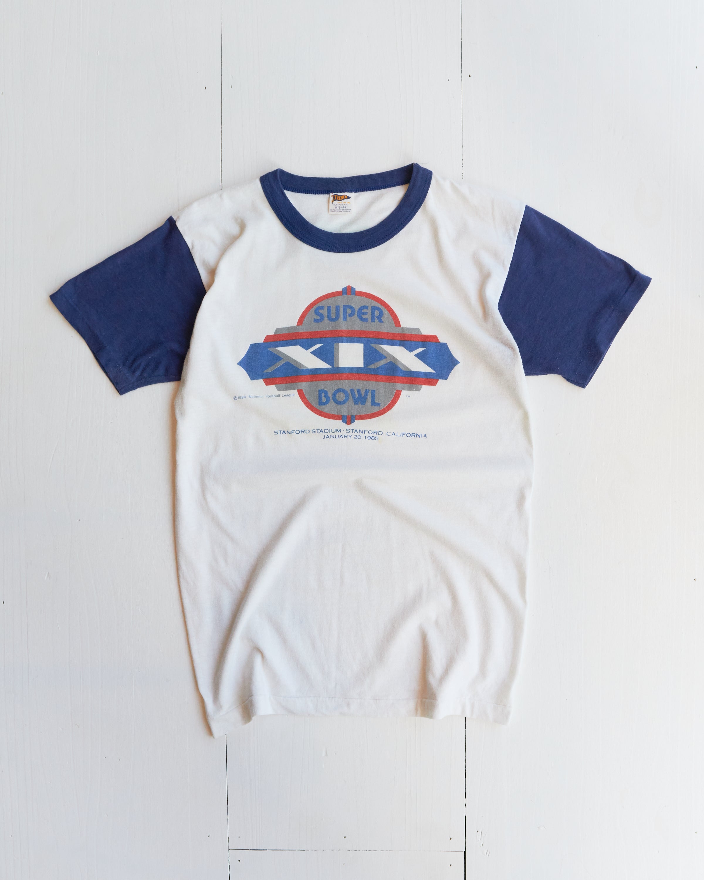 1985 Super Bowl XlX 49ers VS Dolphins Ringer T-Shirt