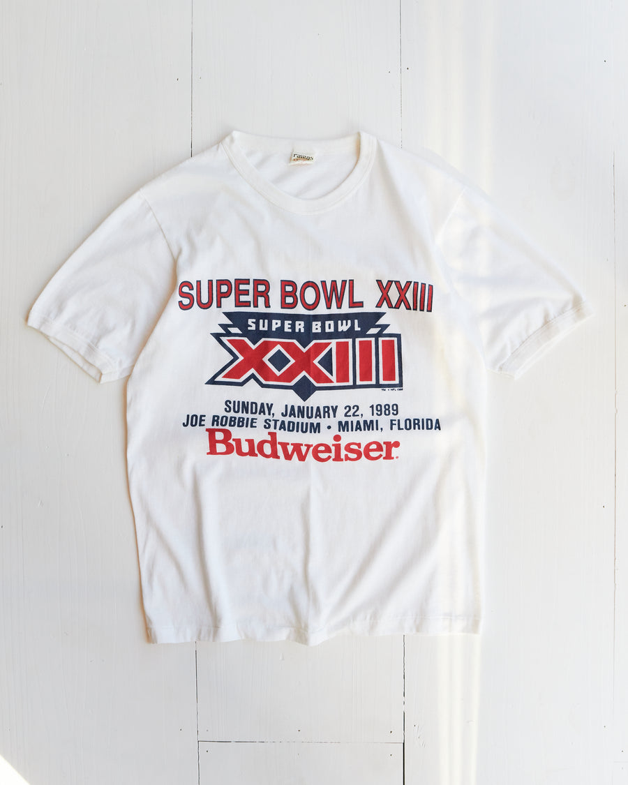 1989 Super Bowl XXIII 49ers vs Bengals Ringer T-shirt
