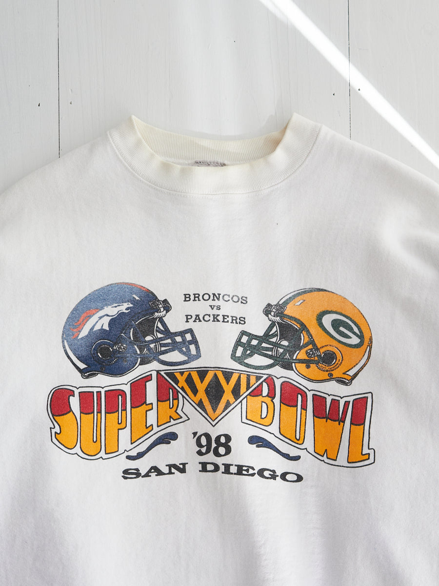 1998 Super Bowl XXll San Diego Broncos VS Packers Crewneck