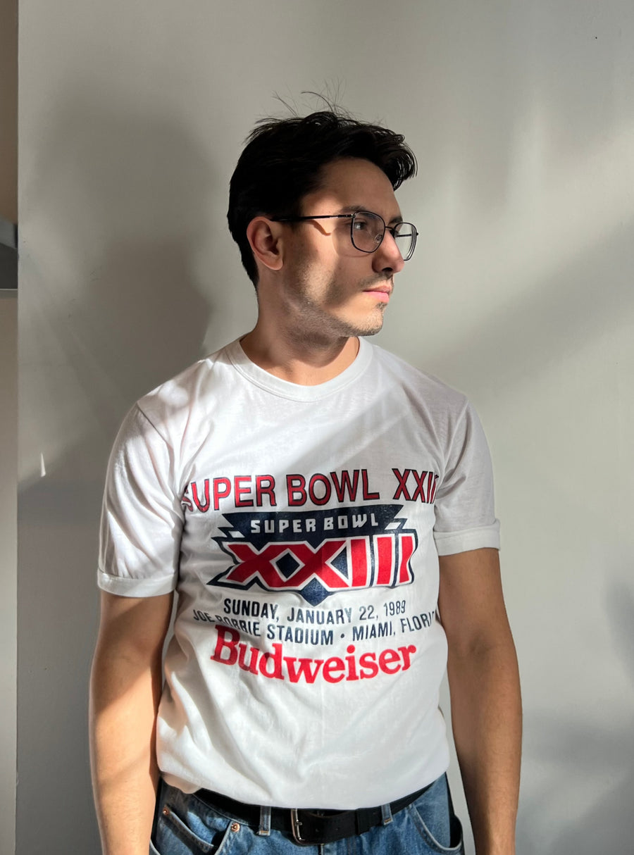 1989 Super Bowl XXIII 49ers vs Bengals Ringer T-shirt