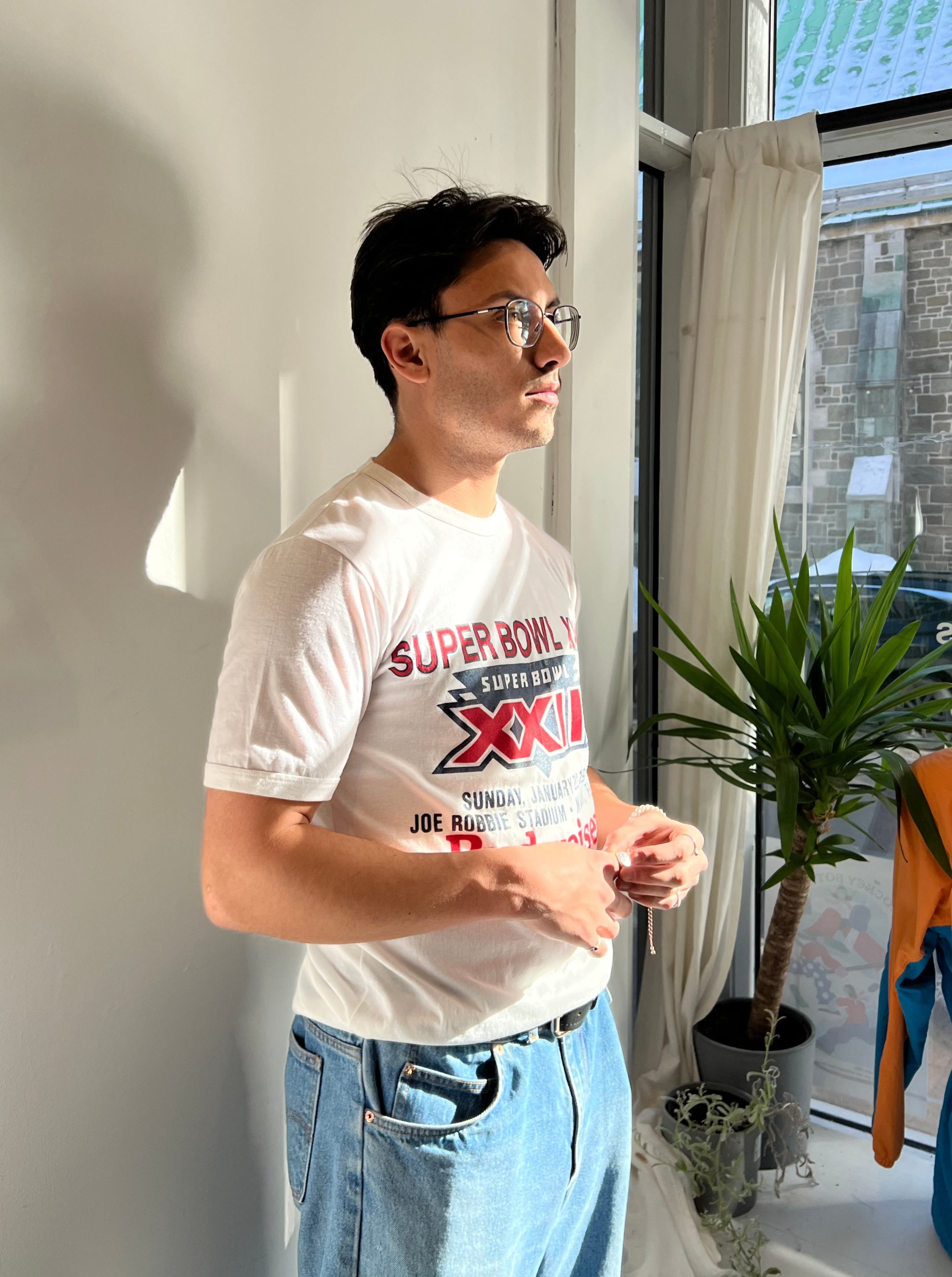 1989 Super Bowl XXIII 49ers vs Bengals Ringer T-shirt