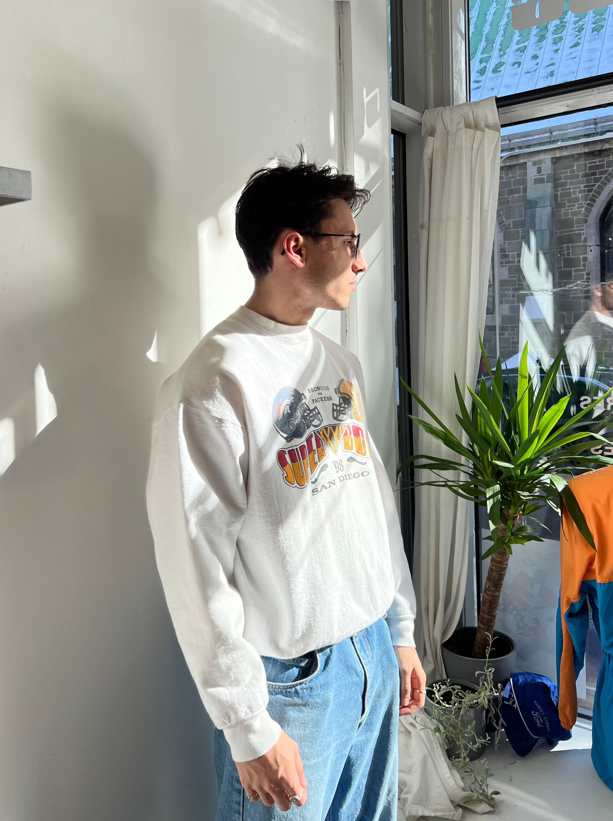 1998 Super Bowl XXll San Diego Broncos VS Packers Crewneck