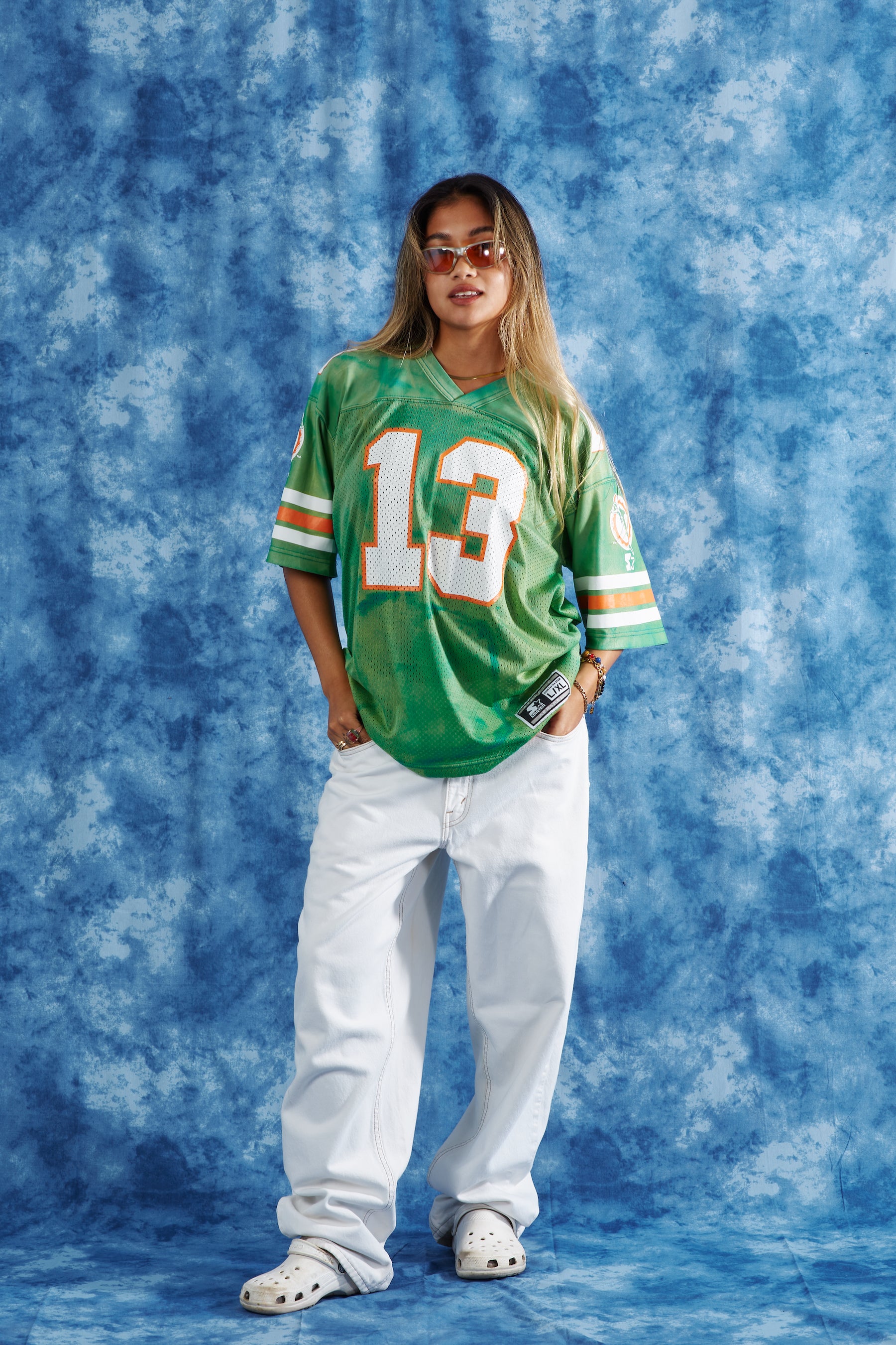 Vintage Starter Miami Dolphins Dan Marino Jersey in a vintage style from thrift store Twise Studio