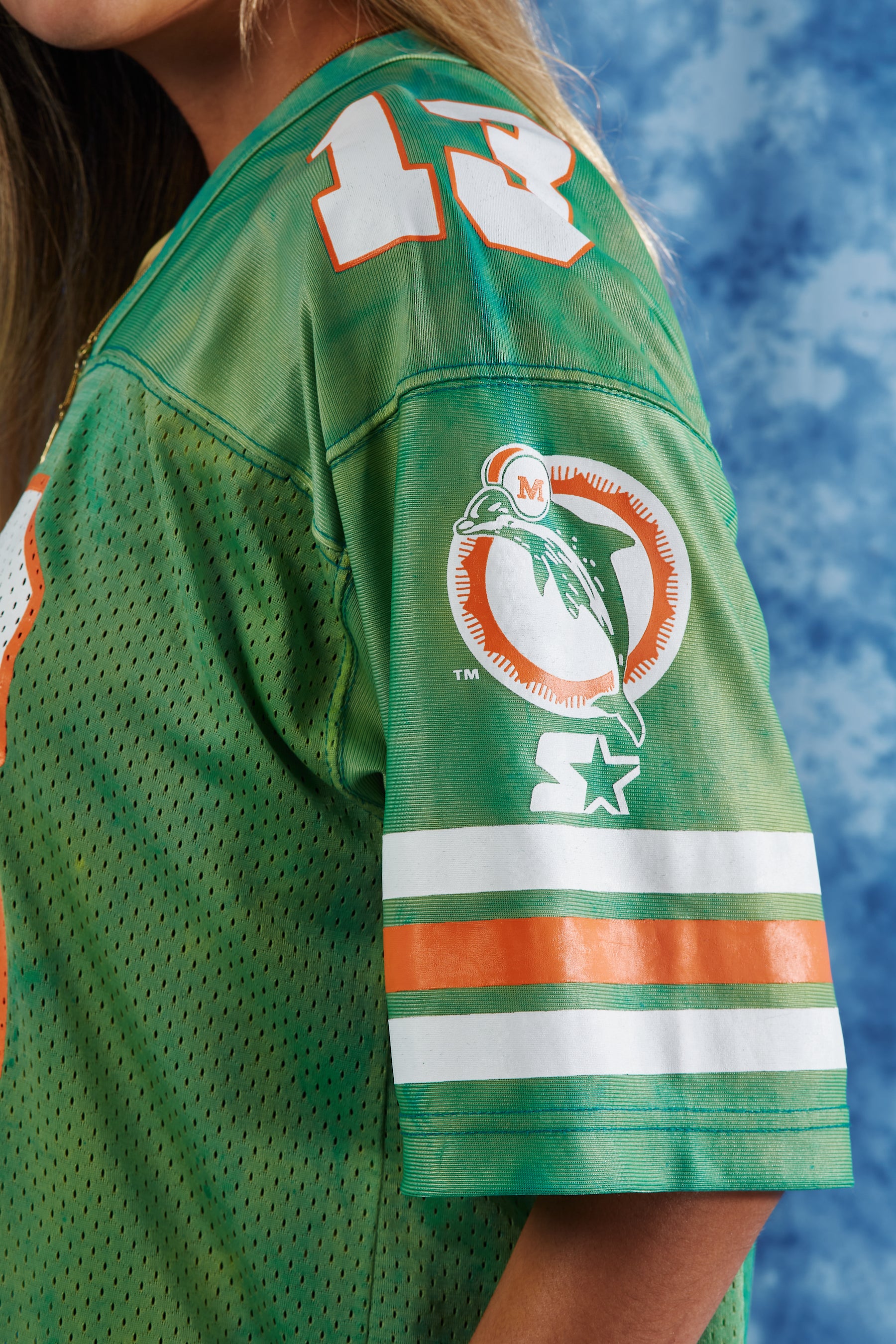 Vintage Starter Miami Dolphins Dan Marino Jersey in a vintage style from thrift store Twise Studio