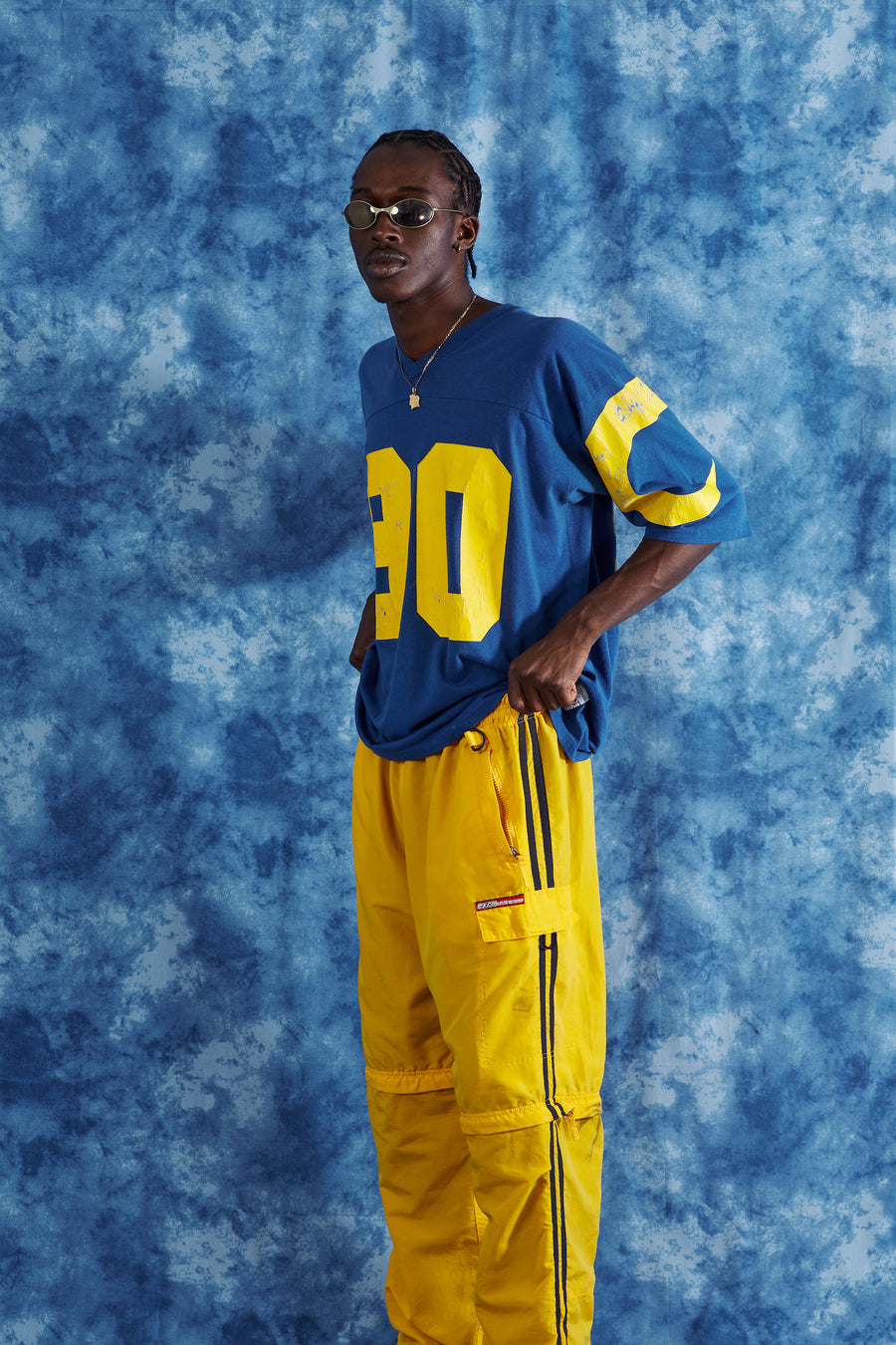 90's Sean Gilbert St. Louis Rams NFL Jersey in a vintage style from thrift store Twise Studio