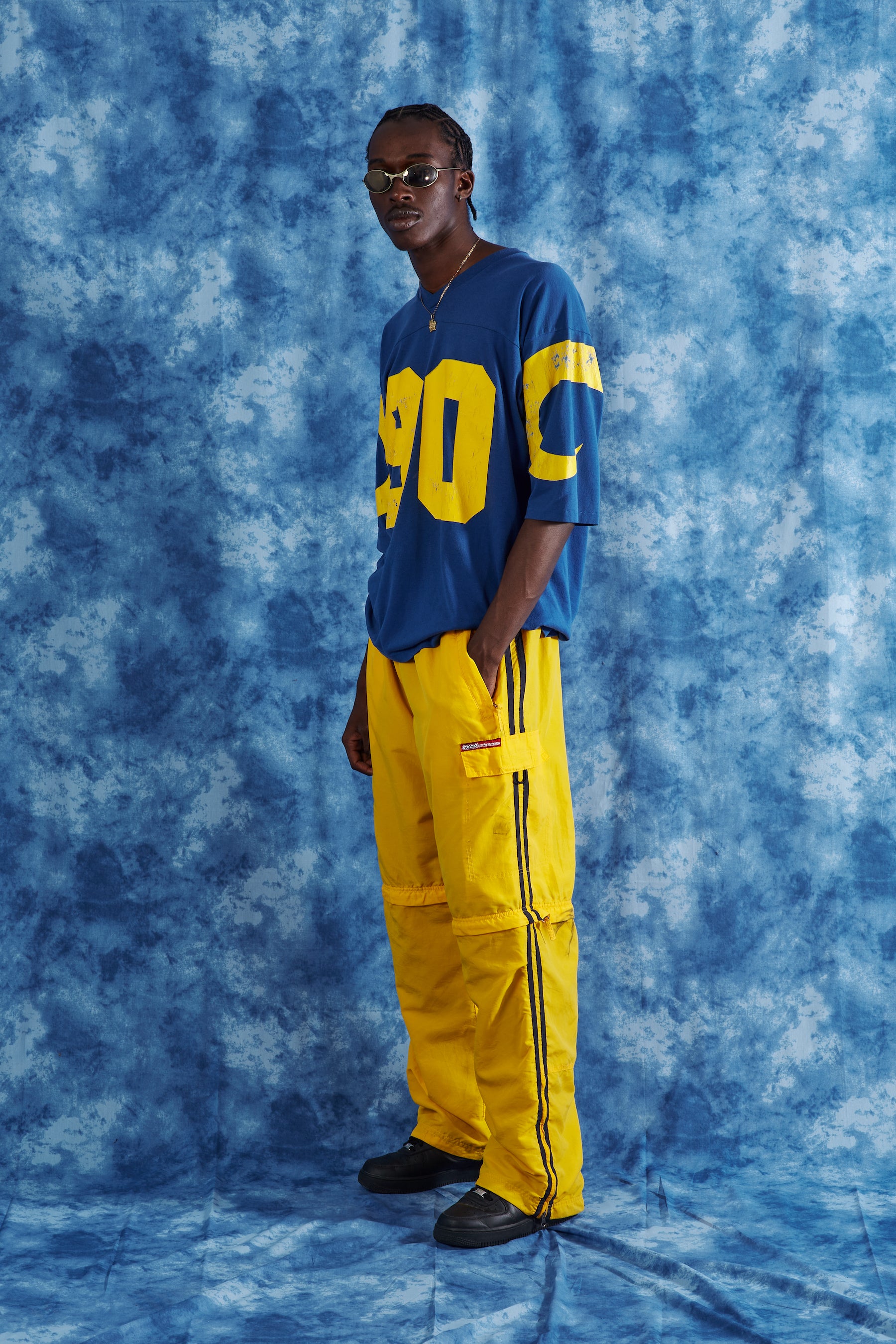 90's Sean Gilbert St. Louis Rams NFL Jersey in a vintage style from thrift store Twise Studio