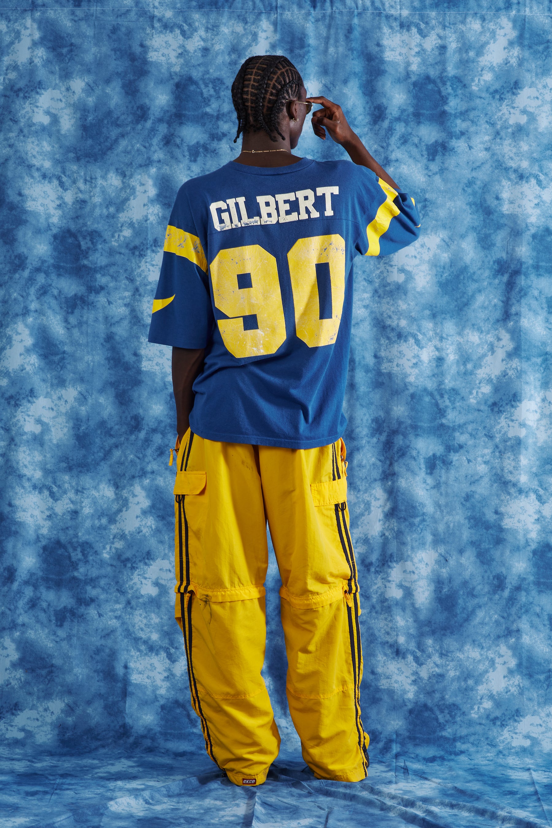90's Sean Gilbert St. Louis Rams NFL Jersey in a vintage style from thrift store Twise Studio