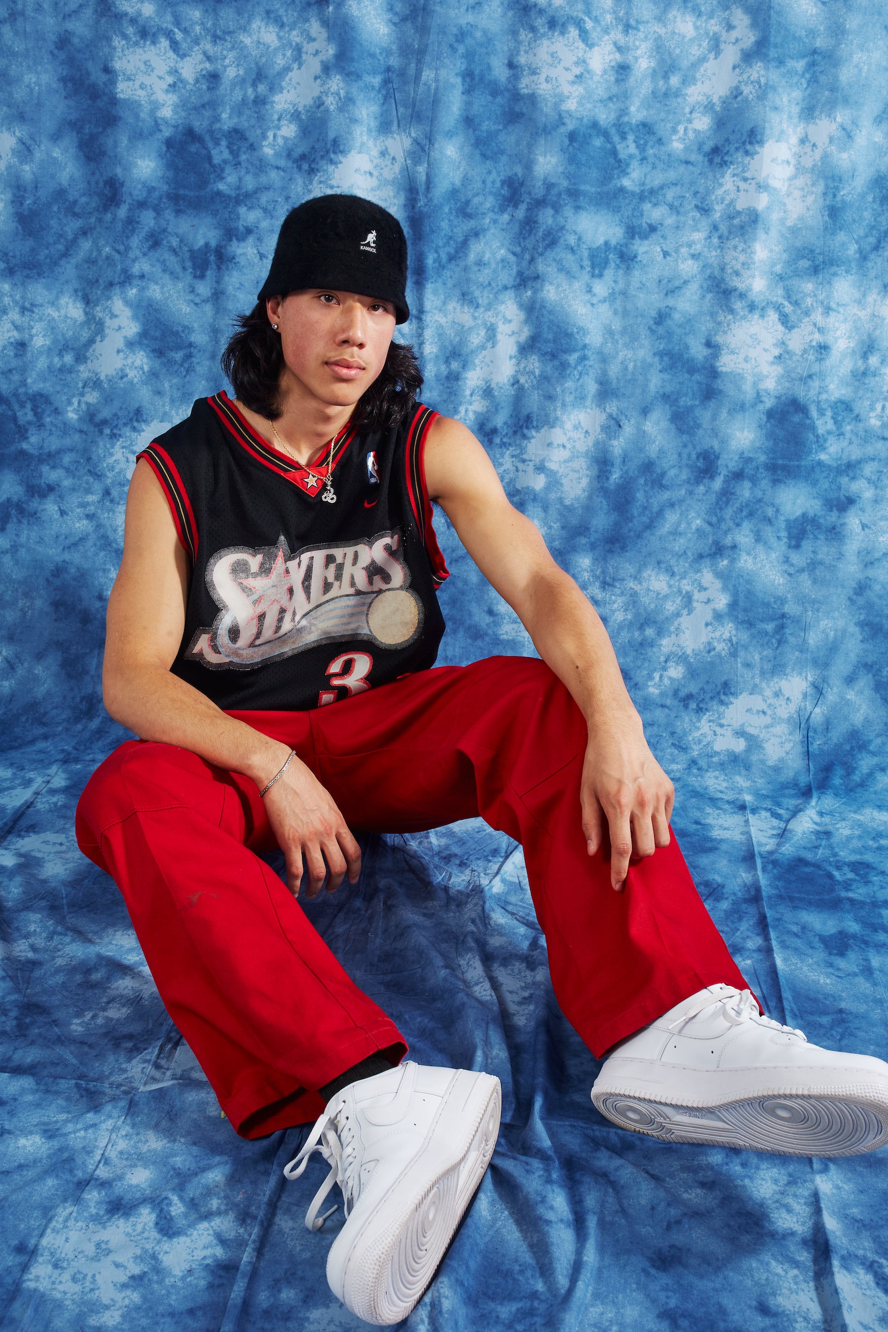 Vintage Nike Allen Iverson Philadelphia Sixers Jersey in a vintage style from thrift store Twise Studio