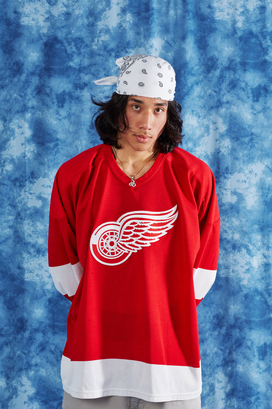 80's Detroit Red Wings Jersey in a vintage style from thrift store Twise Studio