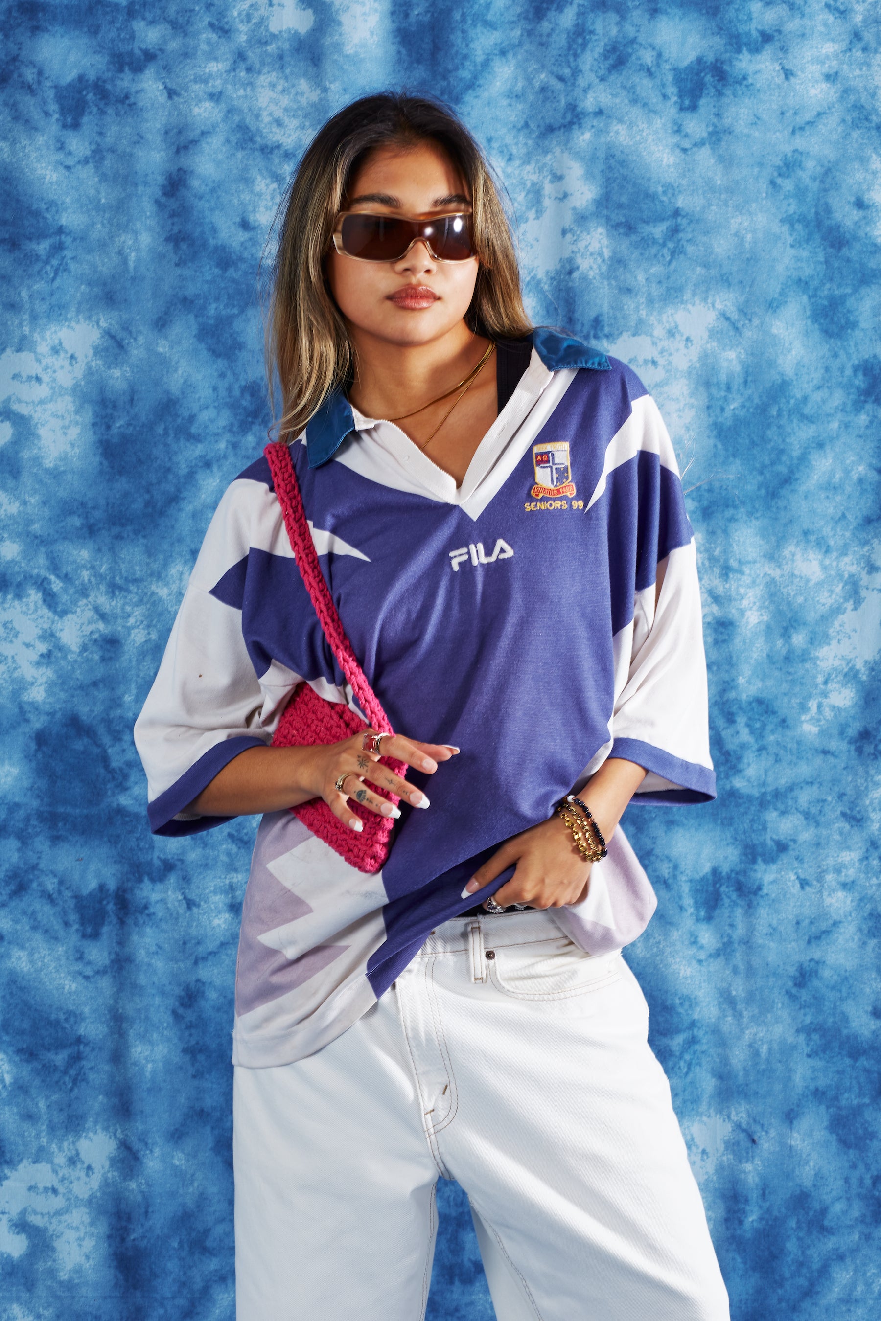 Late 90's Fila High School Soccer Jersey in a vintage style from thrift store Twise Studio