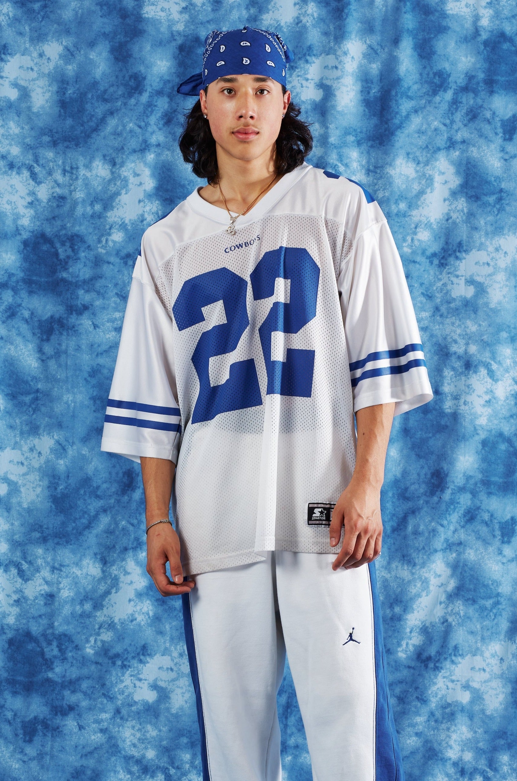 Early 2000's Starter Emmith Smith Cowboys Jersey in a vintage style from thrift store Twise Studio