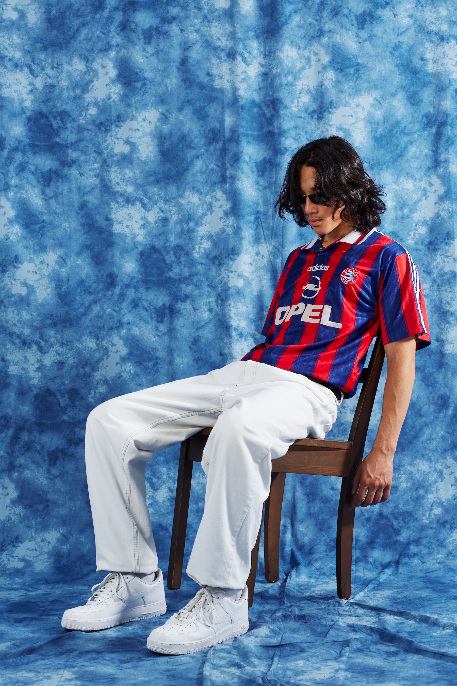 90's Adidas FC Bayern Munich Soccer Jersey in a vintage style from thrift store Twise Studio