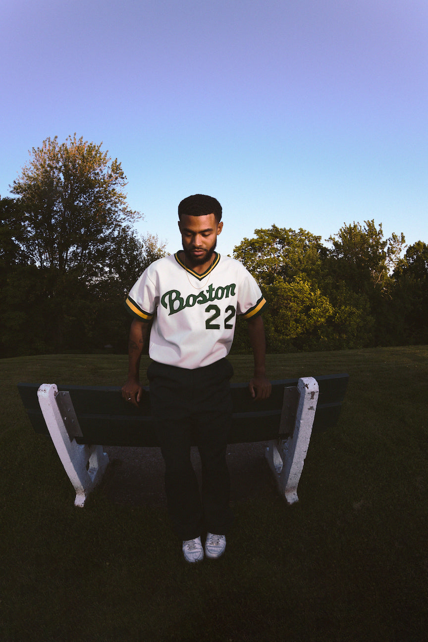 60's Vintage Wilson Authentic Boston Jersey in a vintage style from thrift store Twise Studio