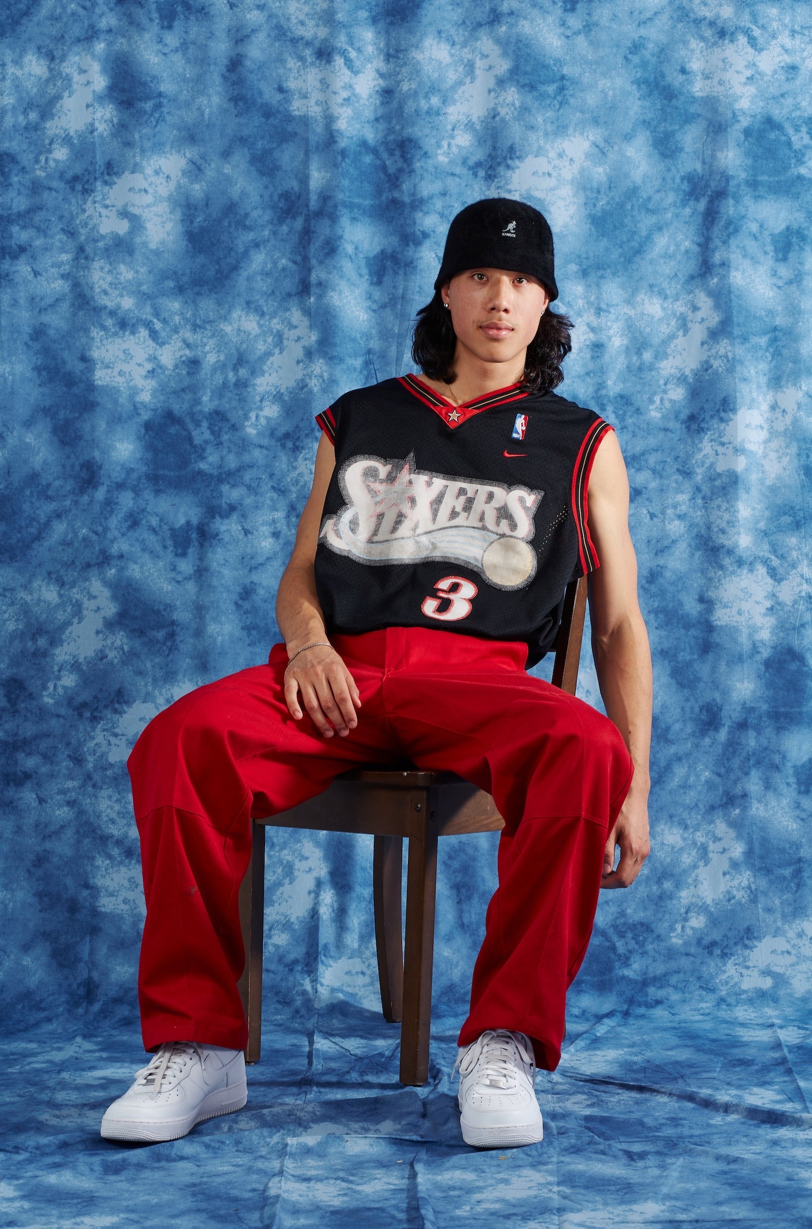 Vintage Nike Allen Iverson Philadelphia Sixers Jersey in a vintage style from thrift store Twise Studio