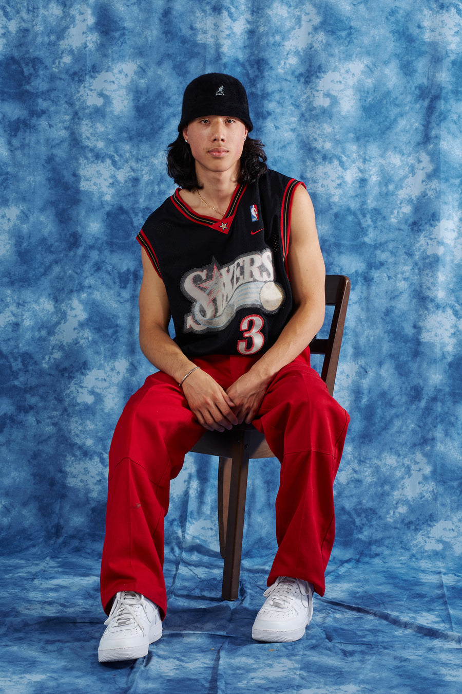 Vintage Nike Allen Iverson Philadelphia Sixers Jersey in a vintage style from thrift store Twise Studio