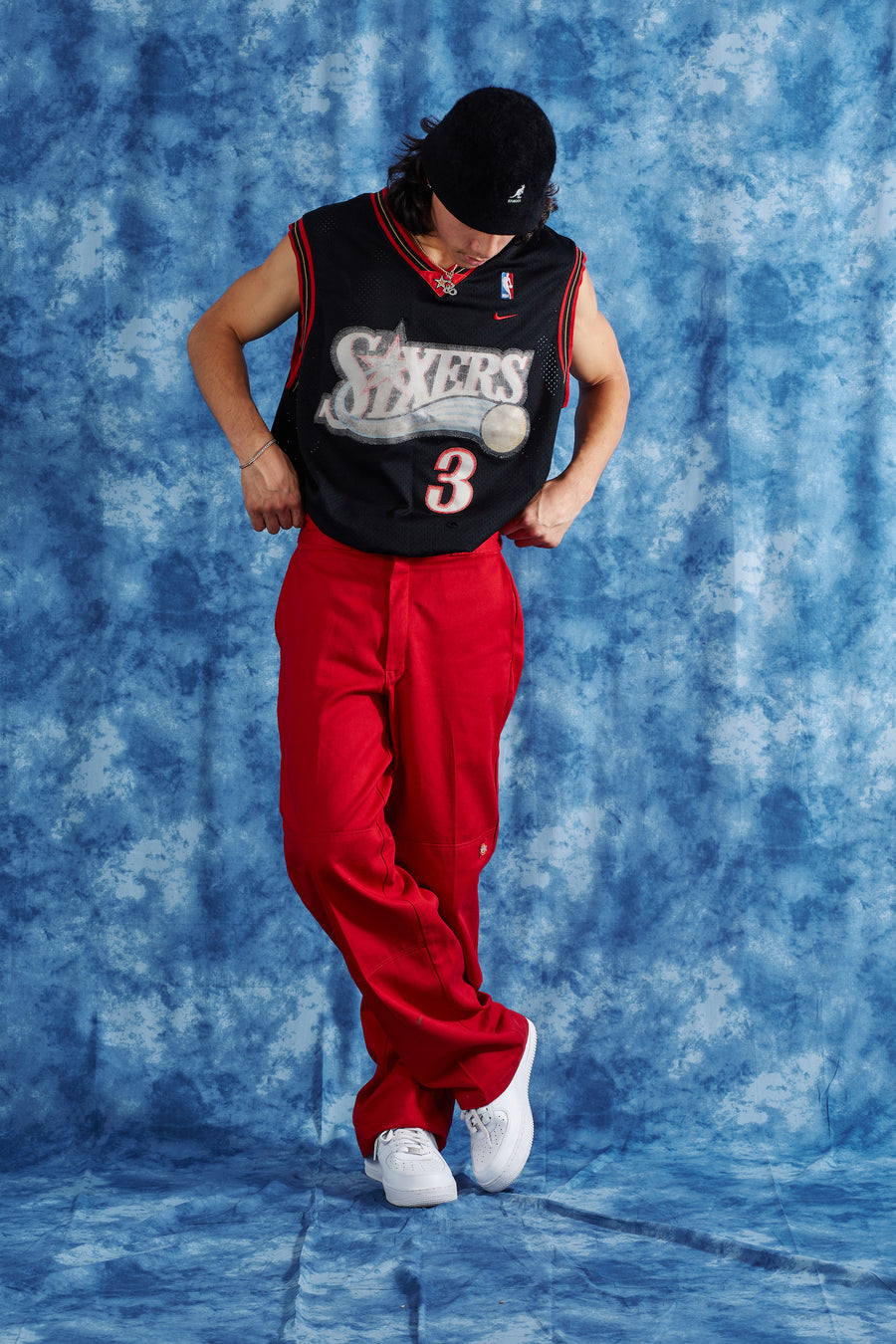 Vintage Nike Allen Iverson Philadelphia Sixers Jersey in a vintage style from thrift store Twise Studio