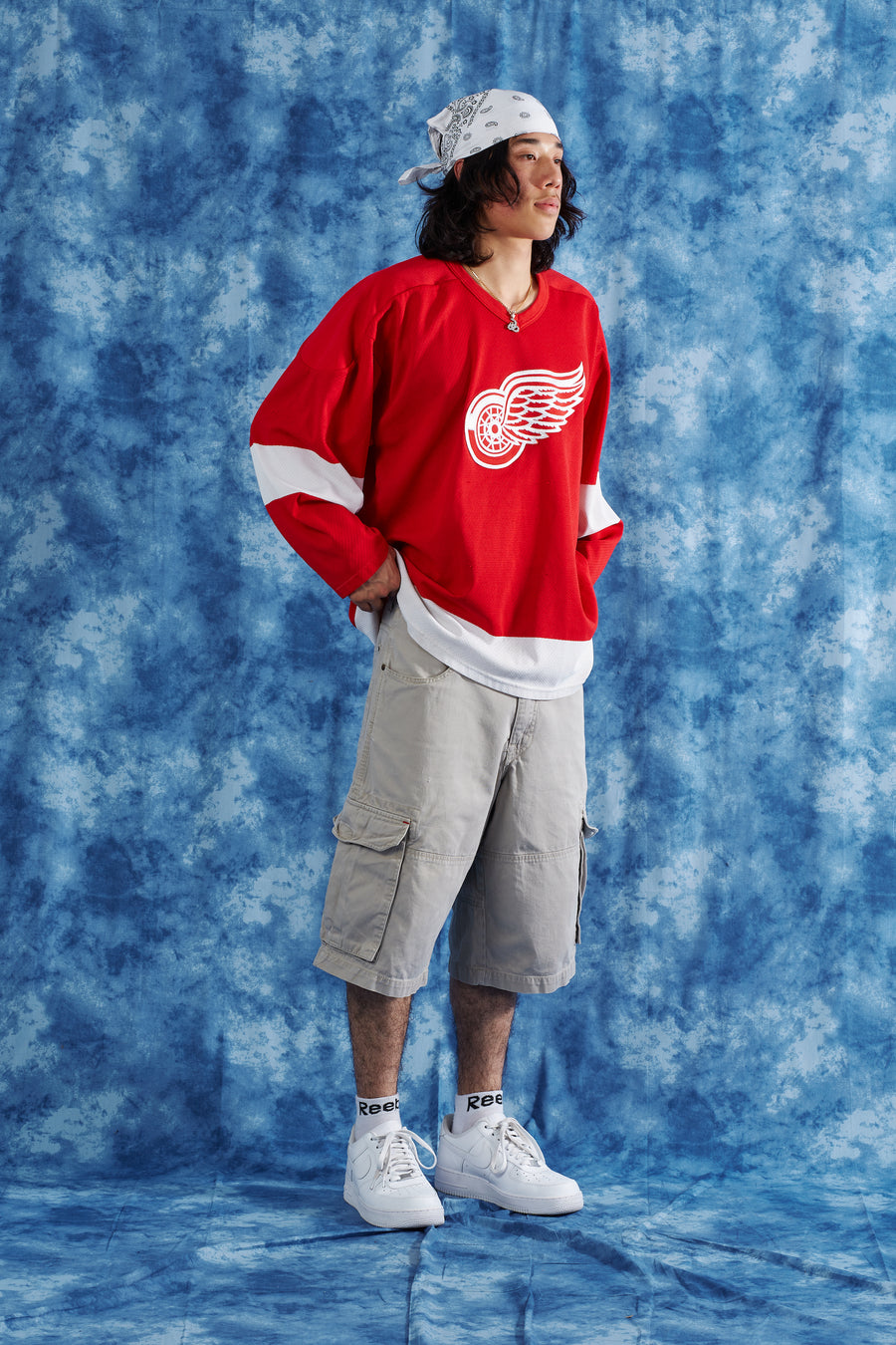80's Detroit Red Wings Jersey in a vintage style from thrift store Twise Studio
