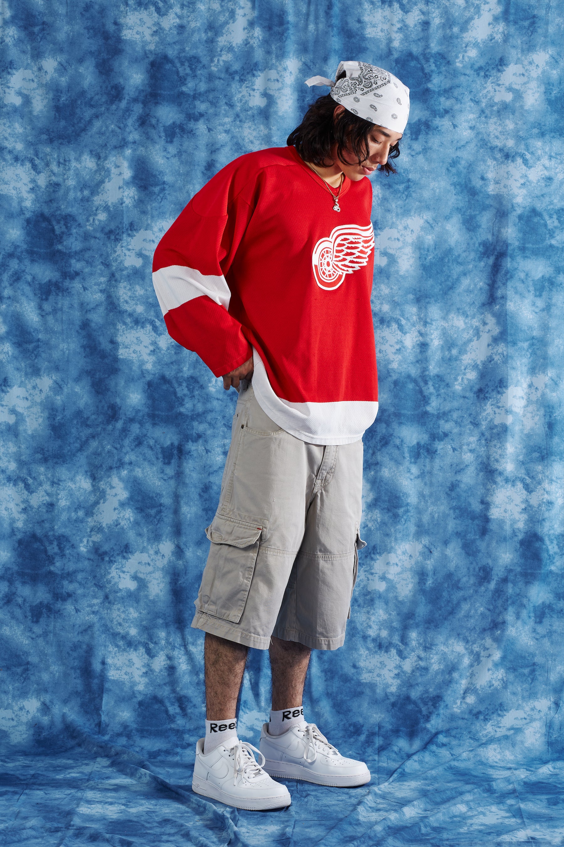 80's Detroit Red Wings Jersey in a vintage style from thrift store Twise Studio