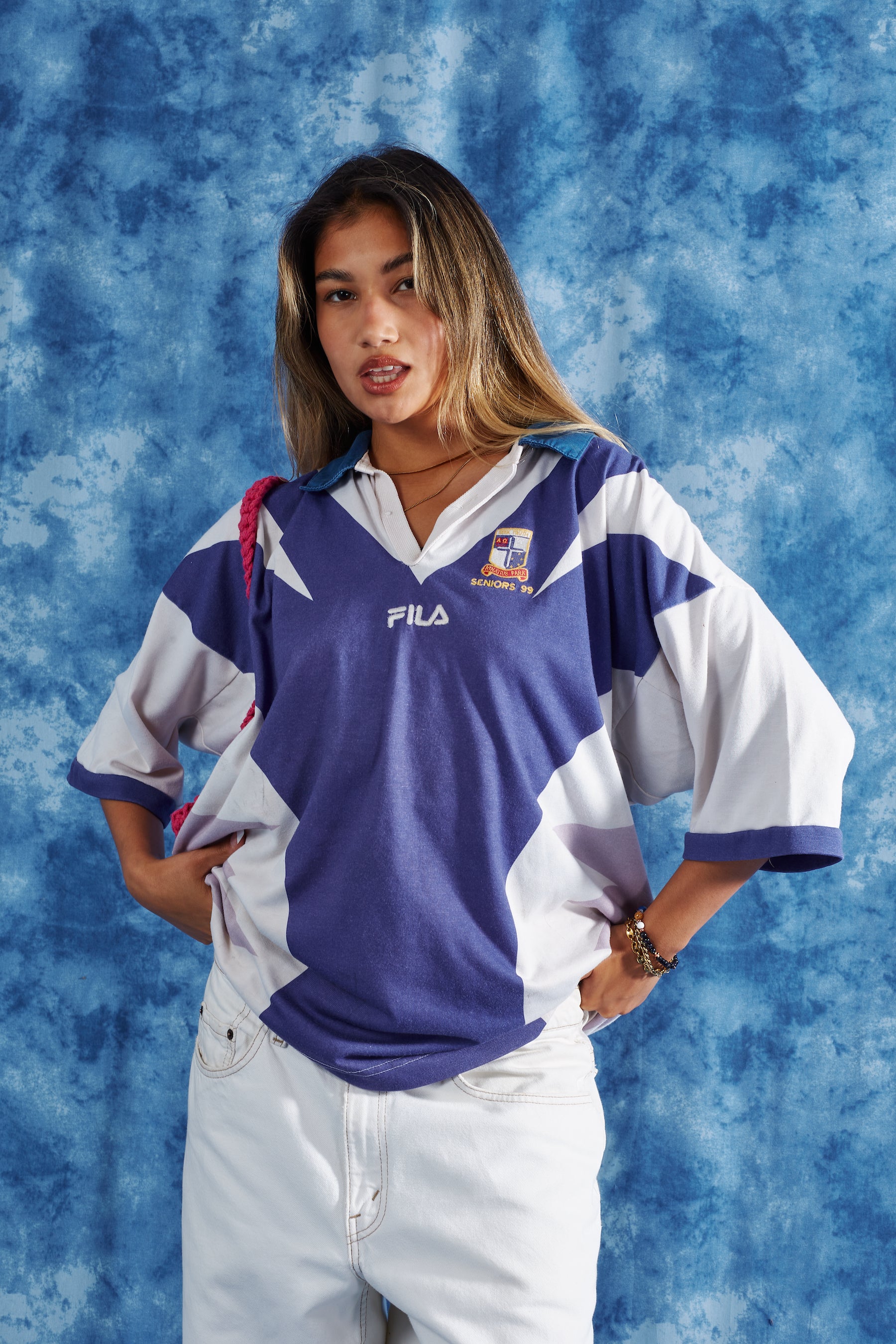 Late 90's Fila High School Soccer Jersey in a vintage style from thrift store Twise Studio