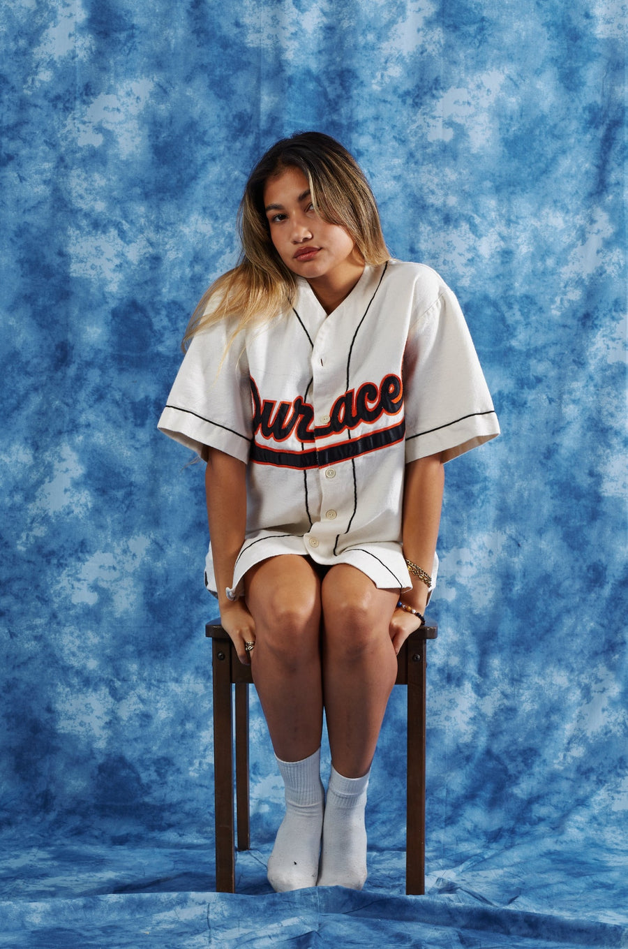 Early 1990's Duracell Baseball Jersey in a vintage style from thrift store Twise Studio